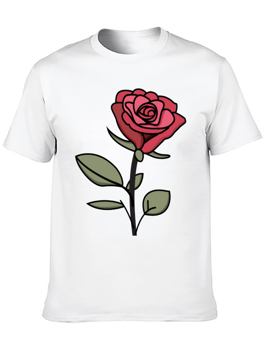 Rose Graphic Tee - Black Casual Shirt