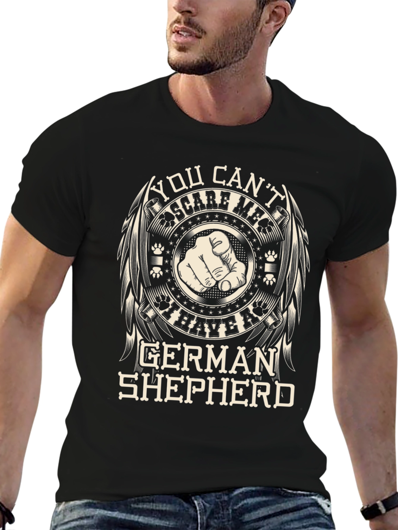 German Shepherd T-Shirt - You Cant Scare Me!