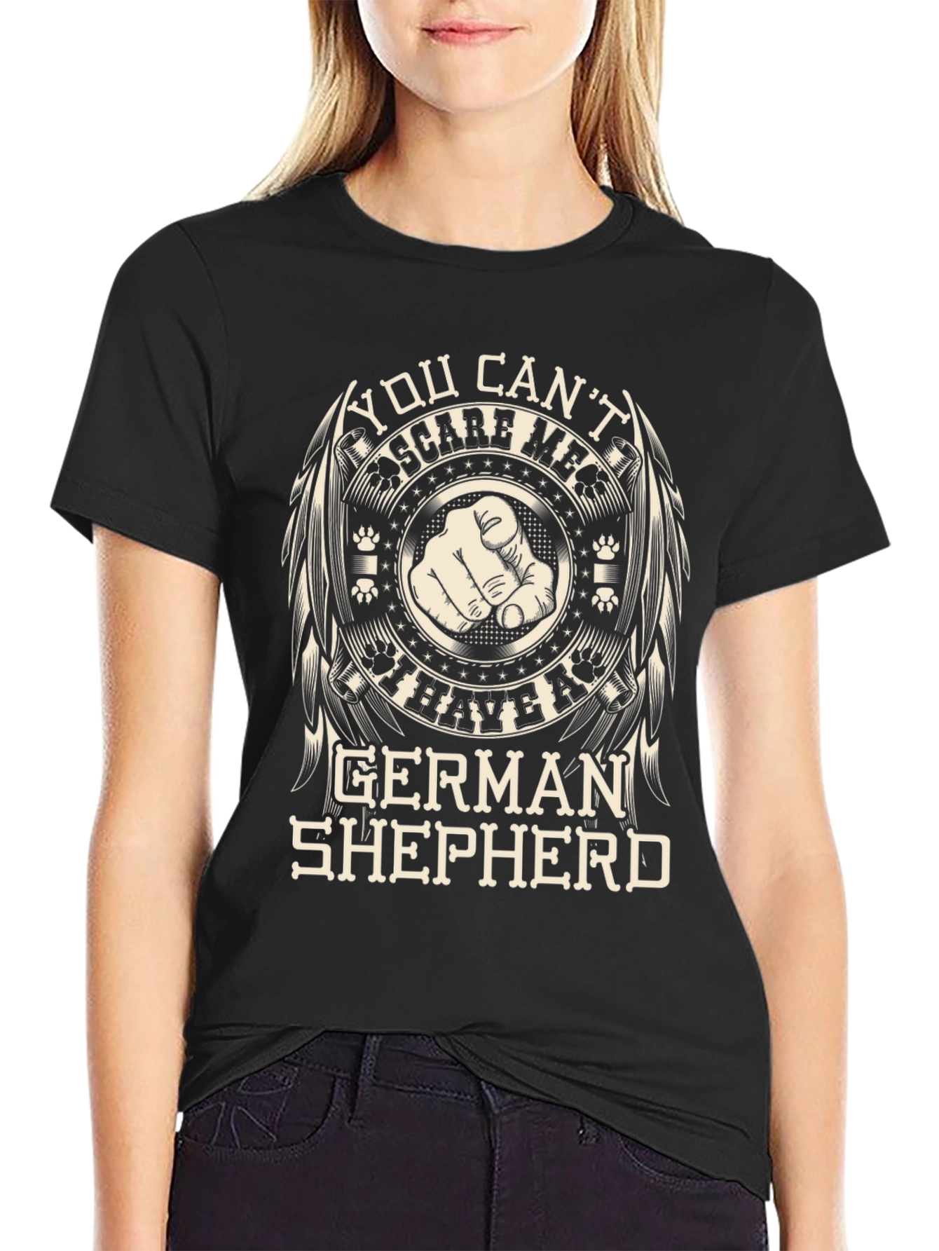 German Shepherd T-Shirt - You Cant Scare Me!