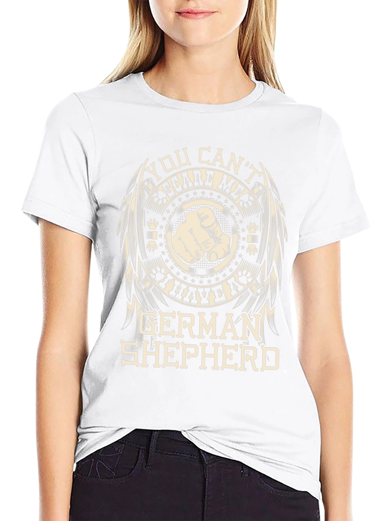 German Shepherd T-Shirt - You Cant Scare Me!