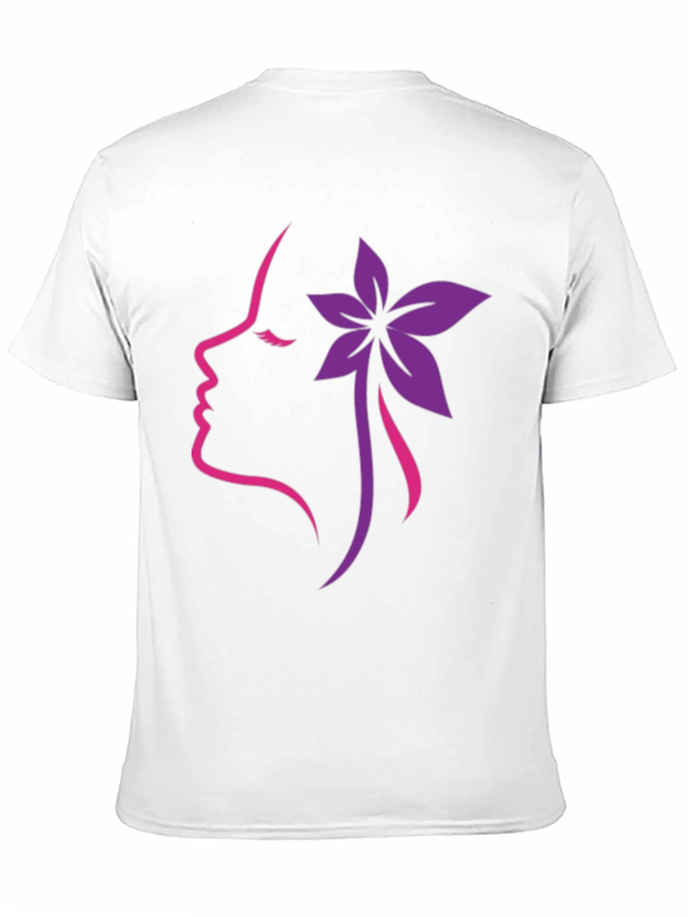 Floral Silhouette Graphic Tee - Black Cotton Blend