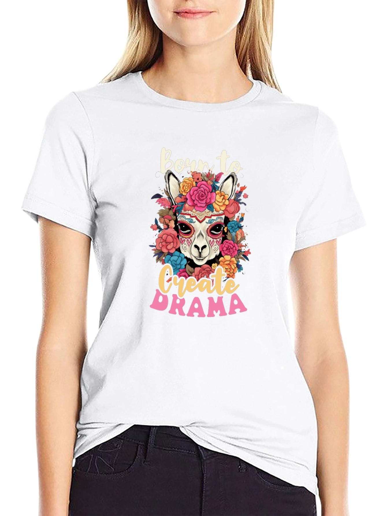 Born to Create Drama Llama T-Shirt