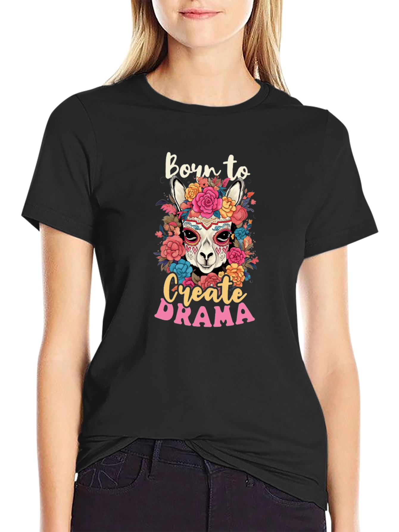 Born to Create Drama Llama T-Shirt