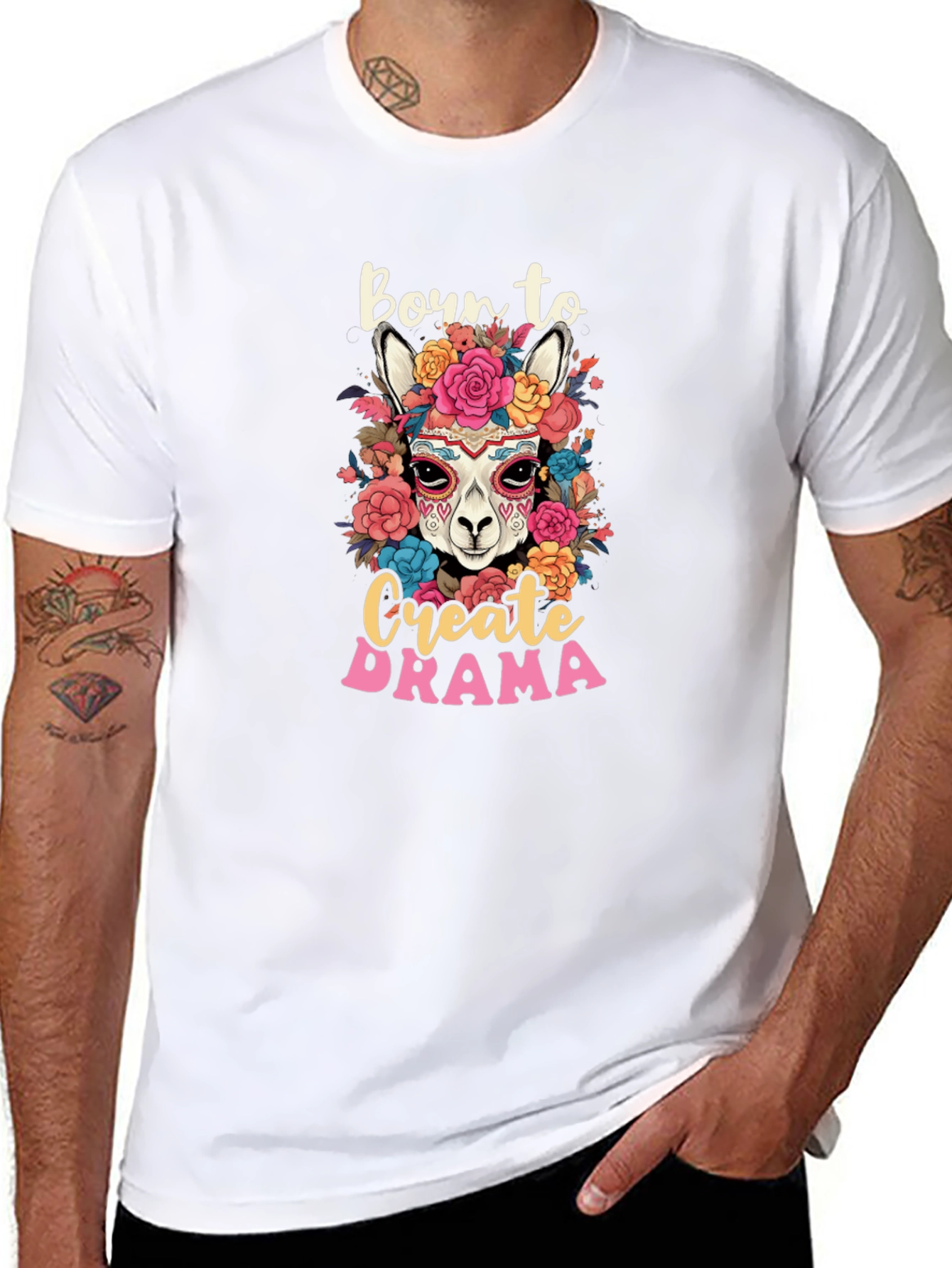 Born to Create Drama Llama T-Shirt