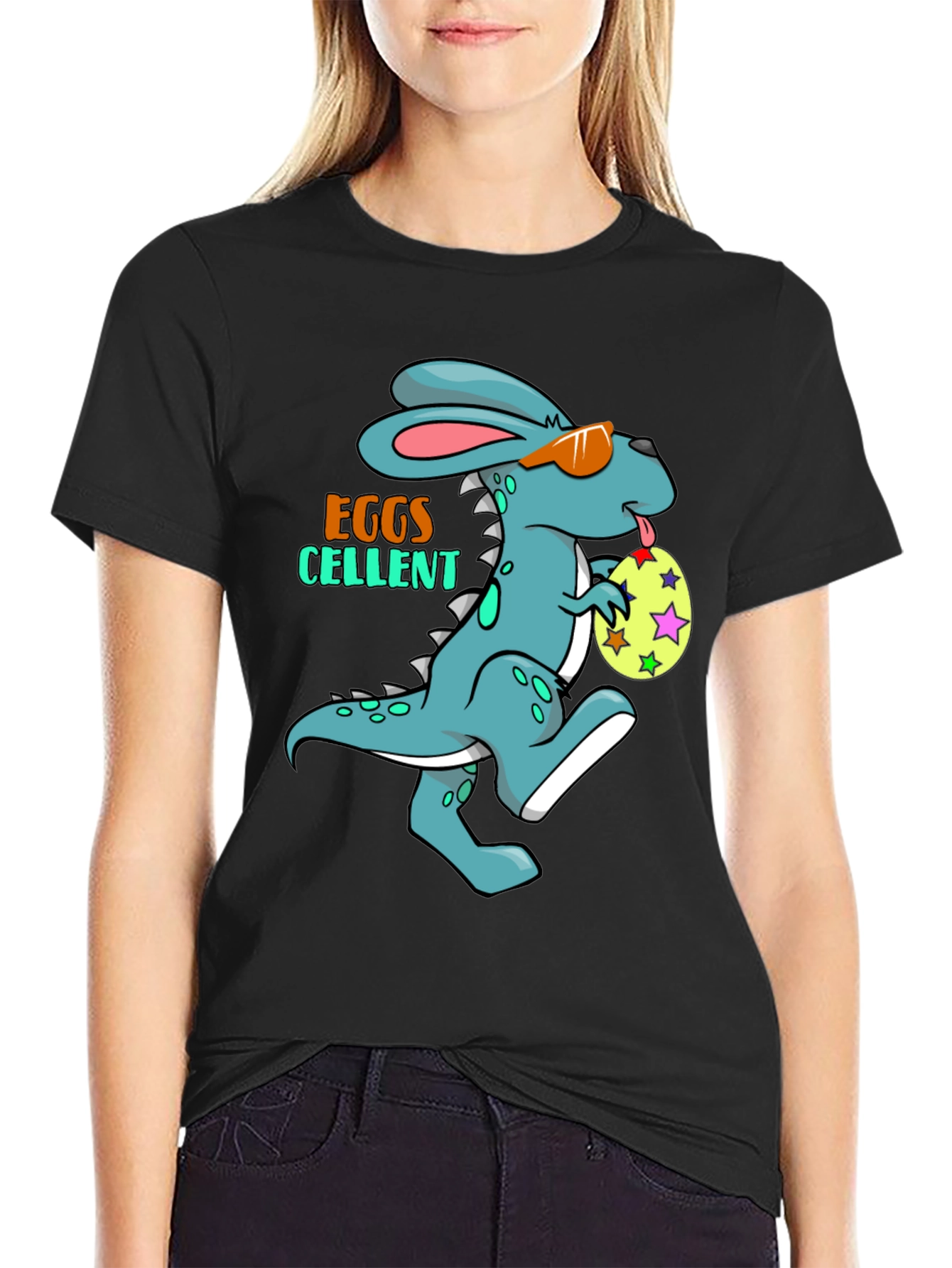 Funny Easter Dino-Bunny Graphic Tee