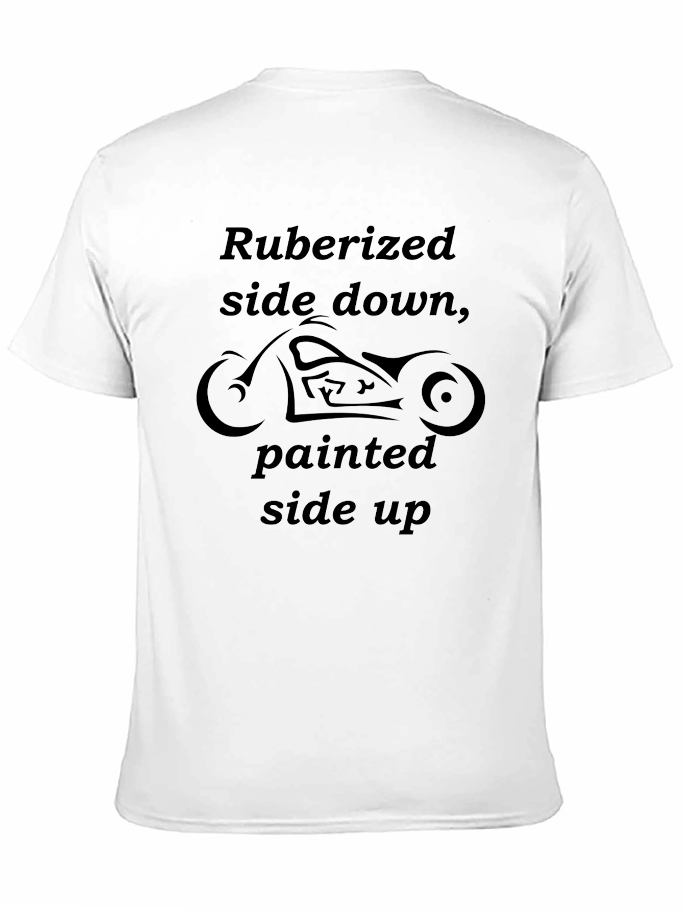 Ruberized Side Down Motorcycle T-Shirt