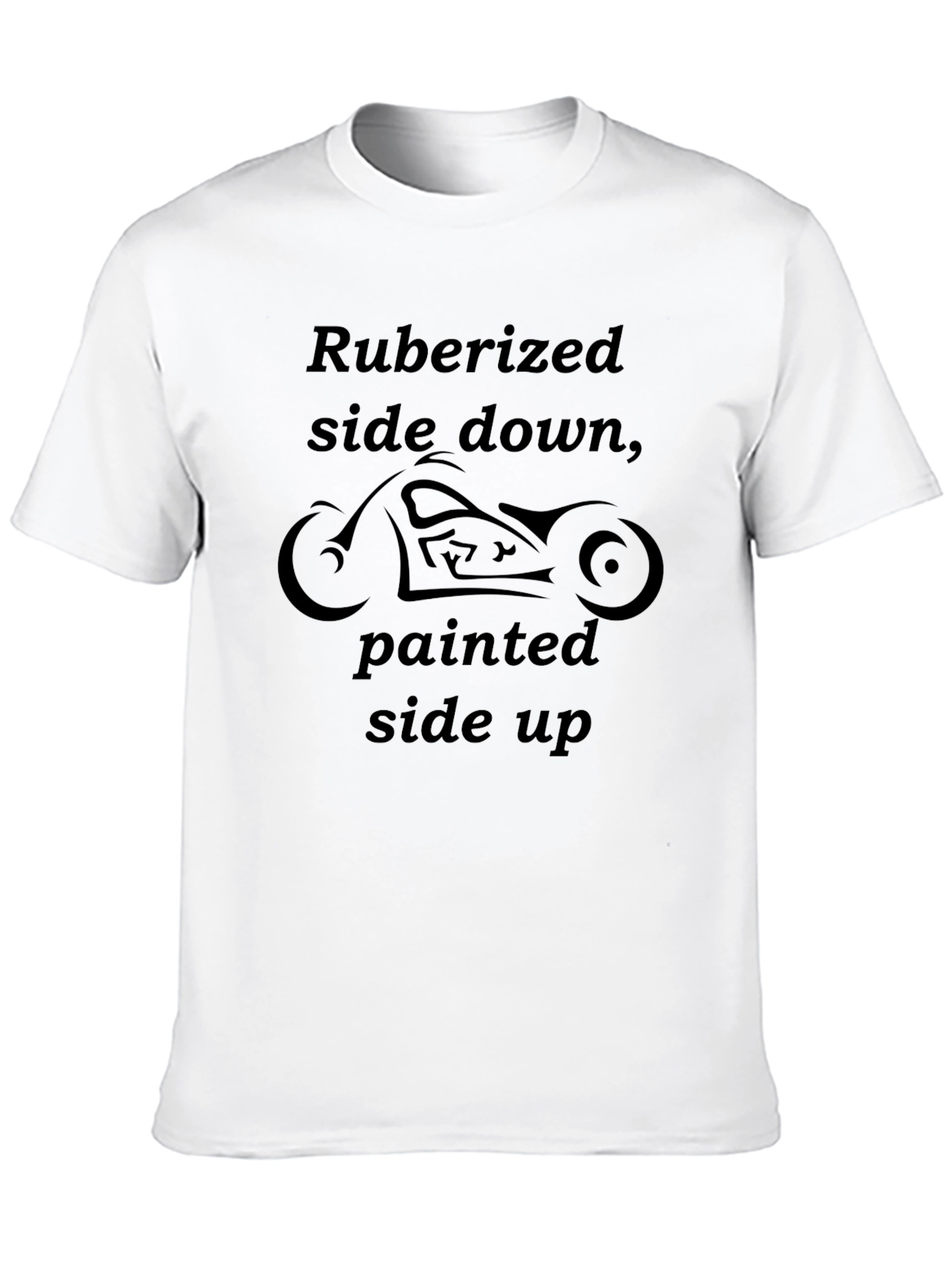 Ruberized Side Down Motorcycle T-Shirt