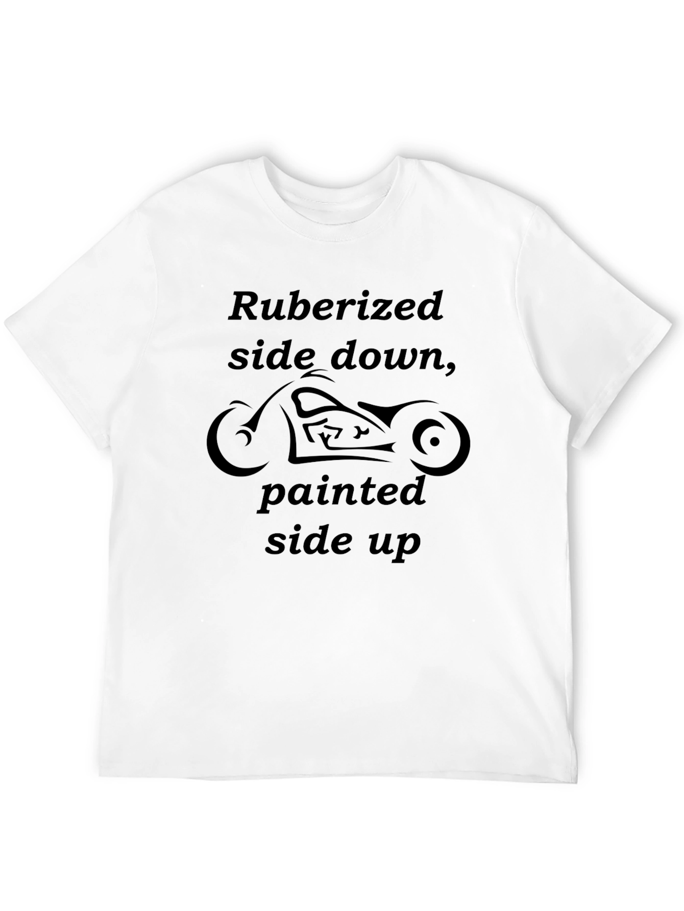 Ruberized Side Down Motorcycle T-Shirt