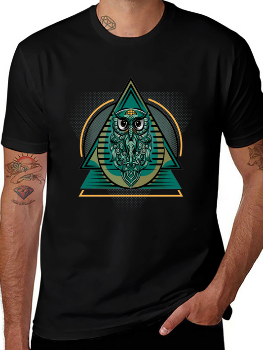 Owl Graphic Black T-Shirt