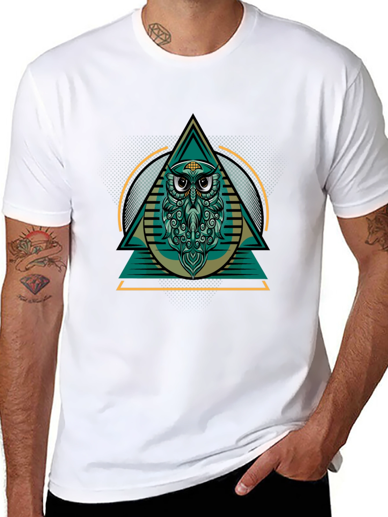 Owl Graphic Black T-Shirt