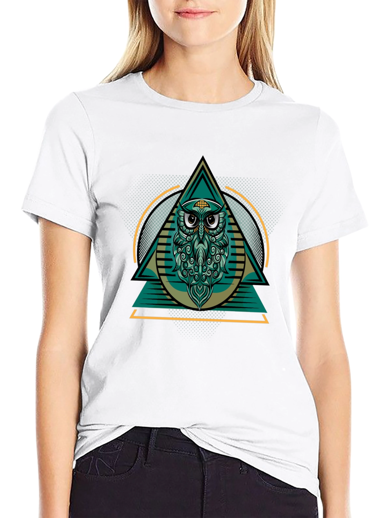 Owl Graphic Black T-Shirt