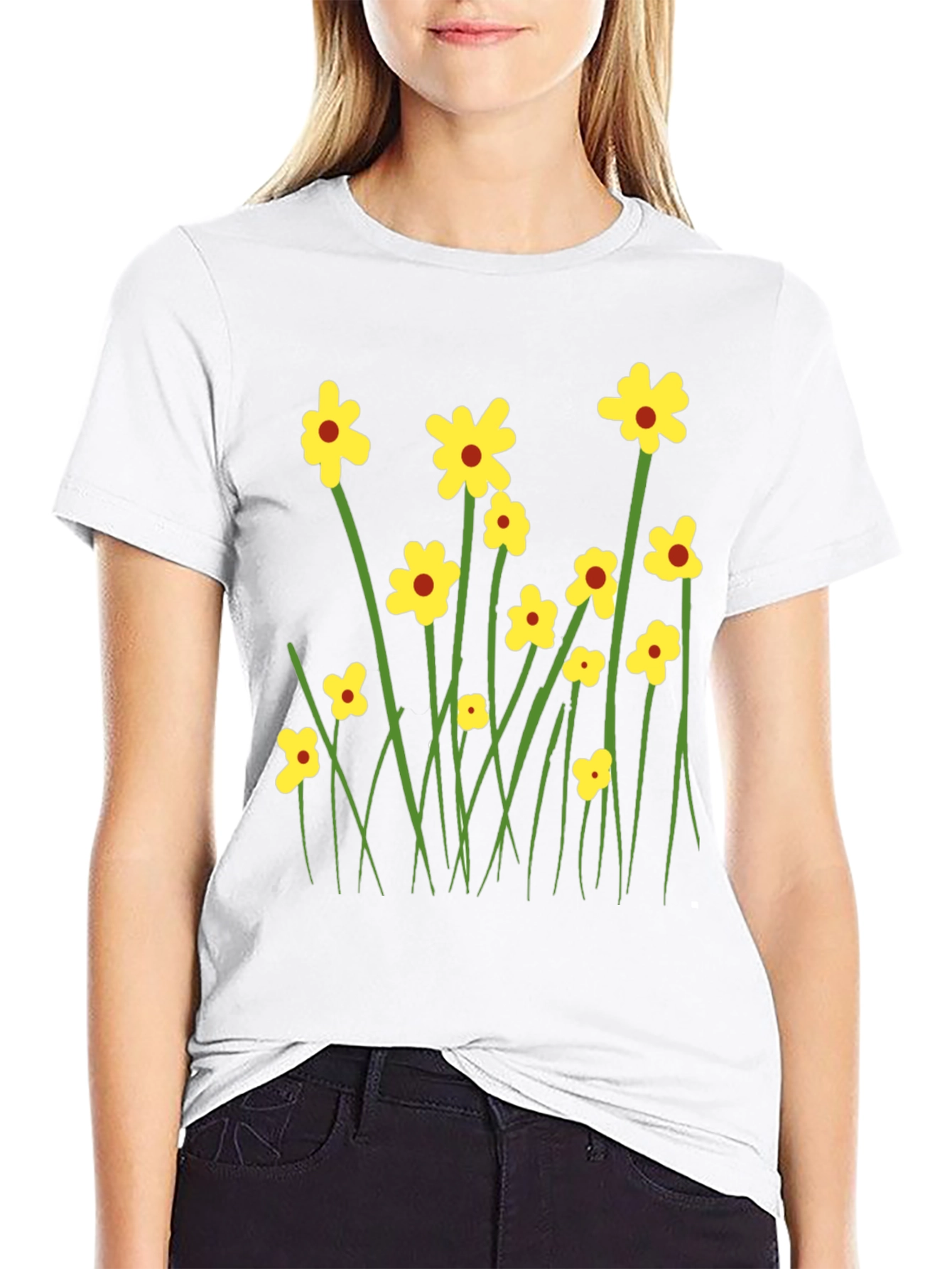 Floral Graphic Tee - Mens Black T-Shirt
