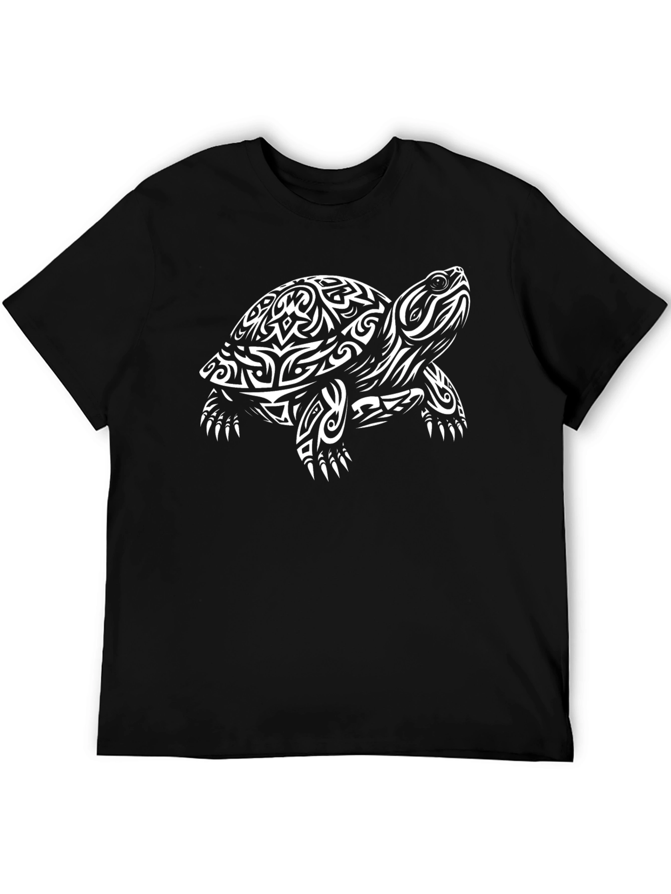 Tribal Turtle Graphic Tee - Black