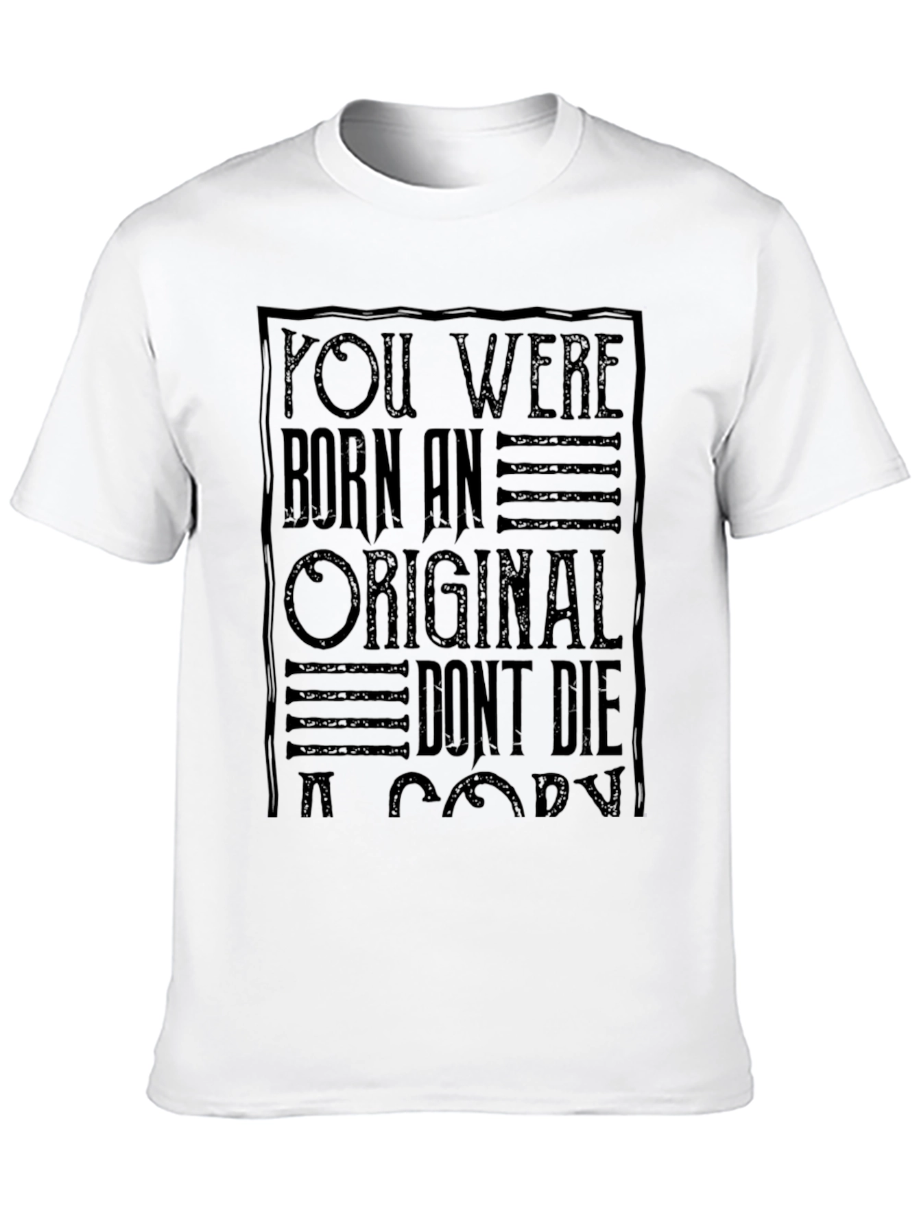 Be Original Black Graphic Tee for Men