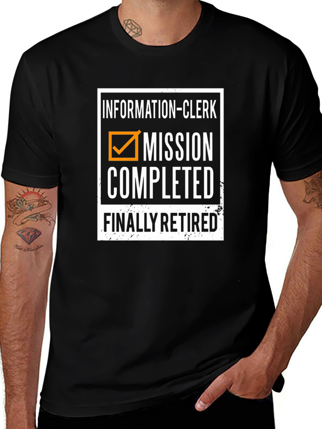 Retired Information Clerk Mission Completed T-Shirt