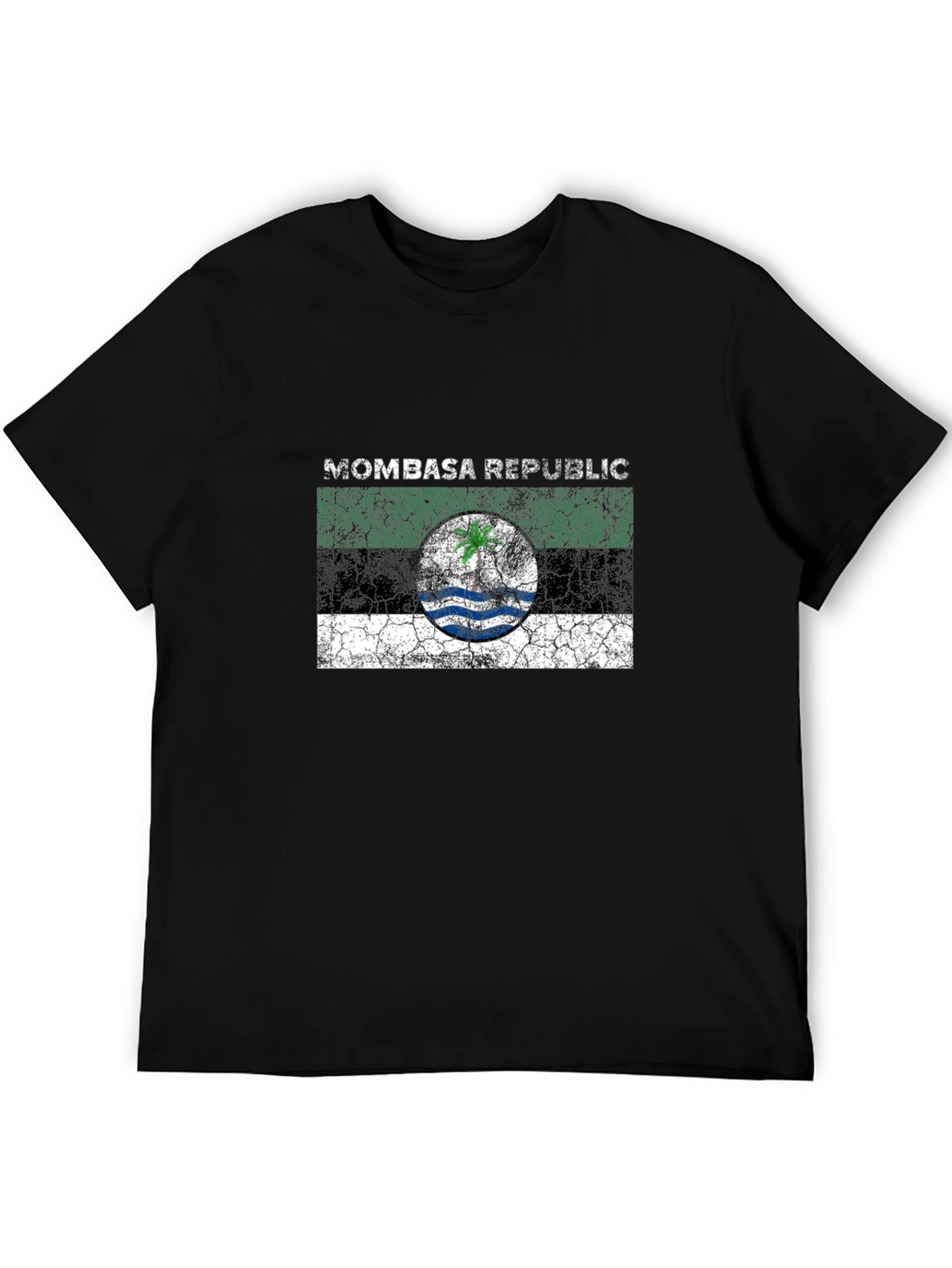 Mombasa Republic Flag Graphic Black T-Shirt