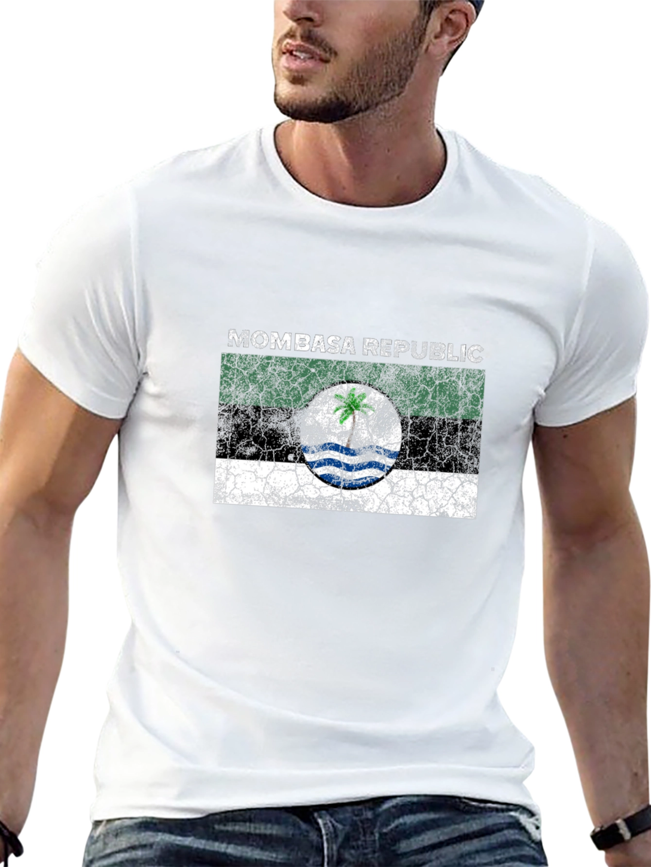 Mombasa Republic Flag Graphic Black T-Shirt