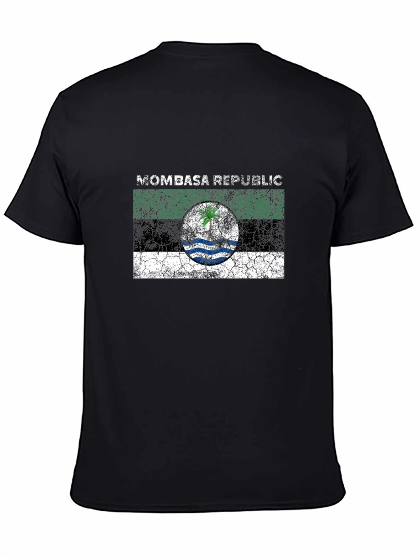 Mombasa Republic Flag Graphic Black T-Shirt