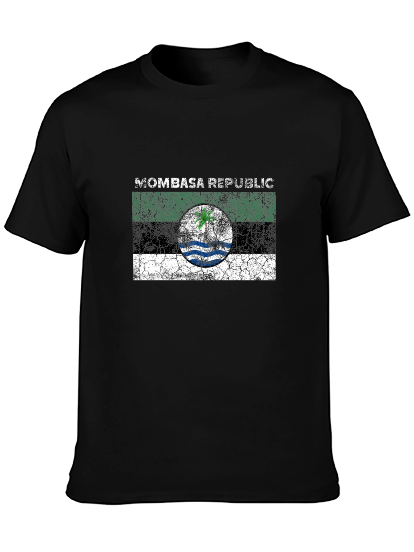 Mombasa Republic Flag Graphic Black T-Shirt