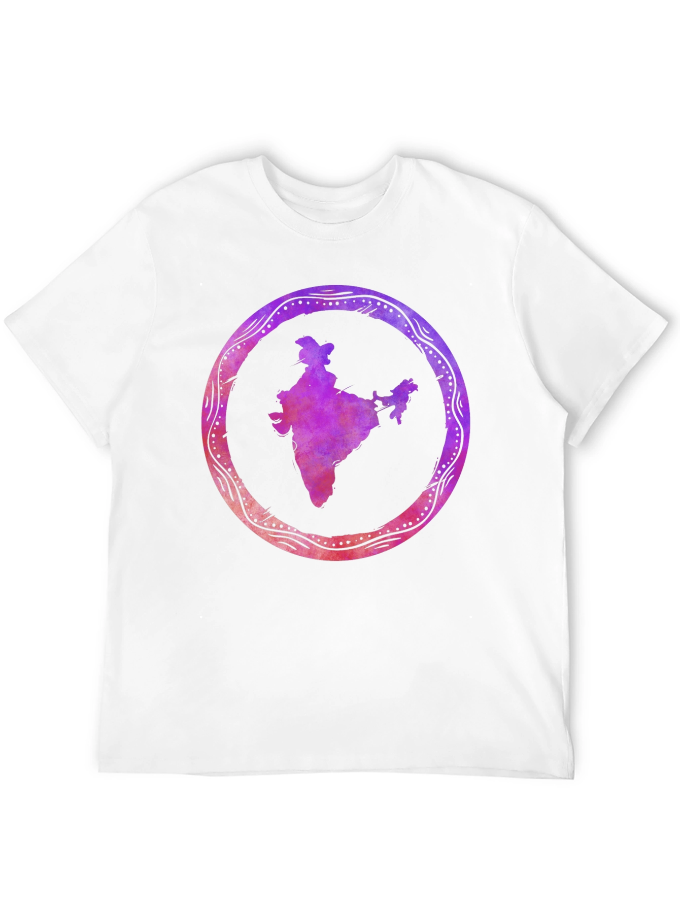 India Map Graphic Black Tee