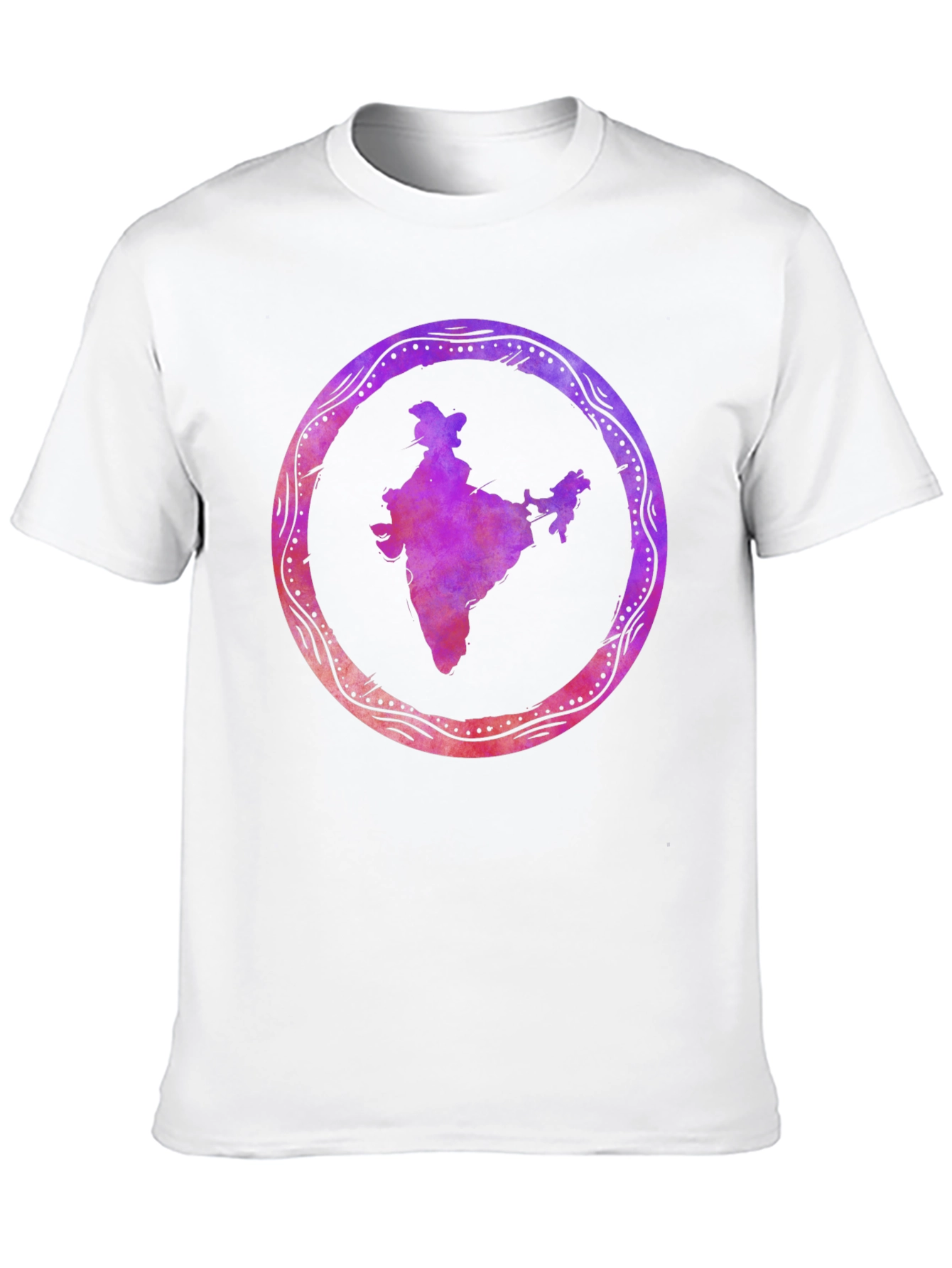 India Map Graphic Black Tee