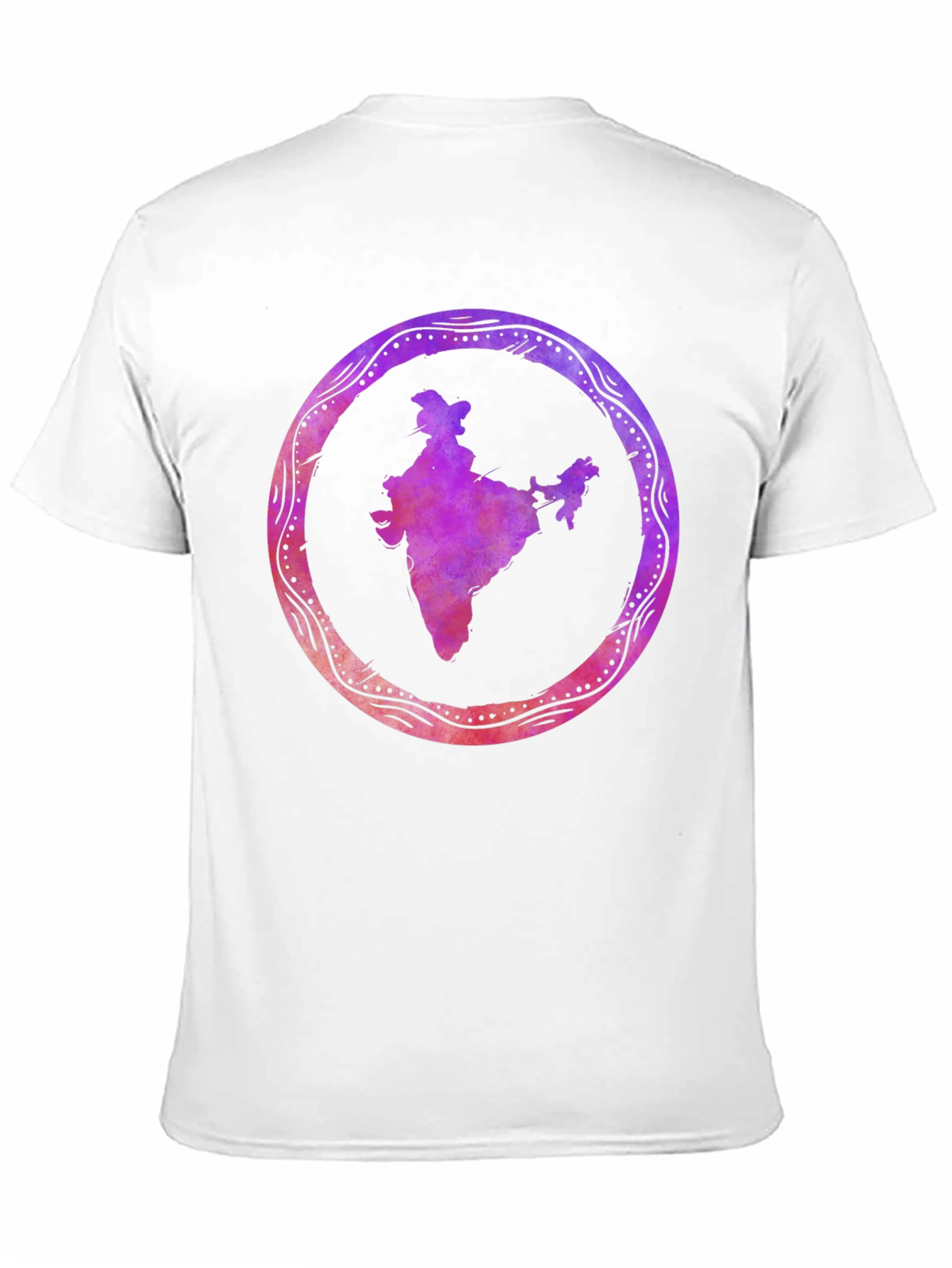 India Map Graphic Black Tee