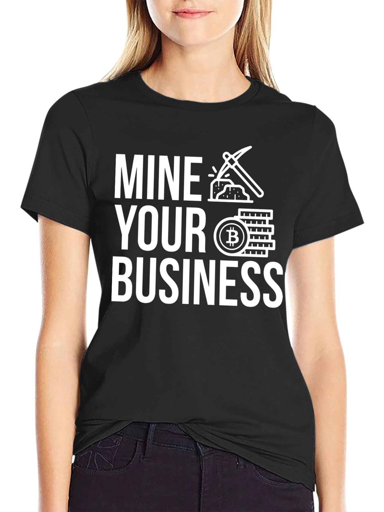 Mine Your Business Bitcoin Graphic Tee - Black