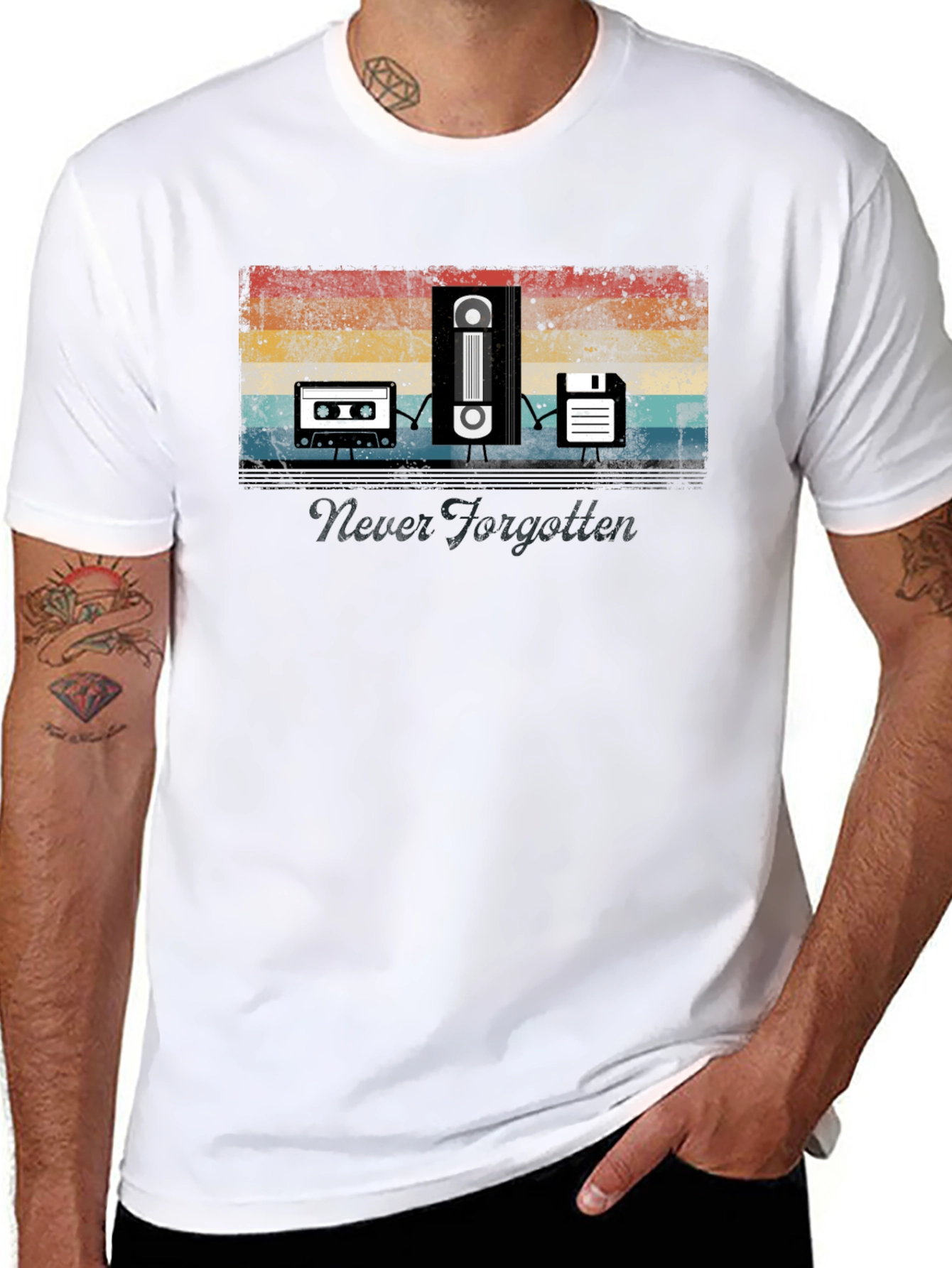 Retro Media Graphic T-Shirt