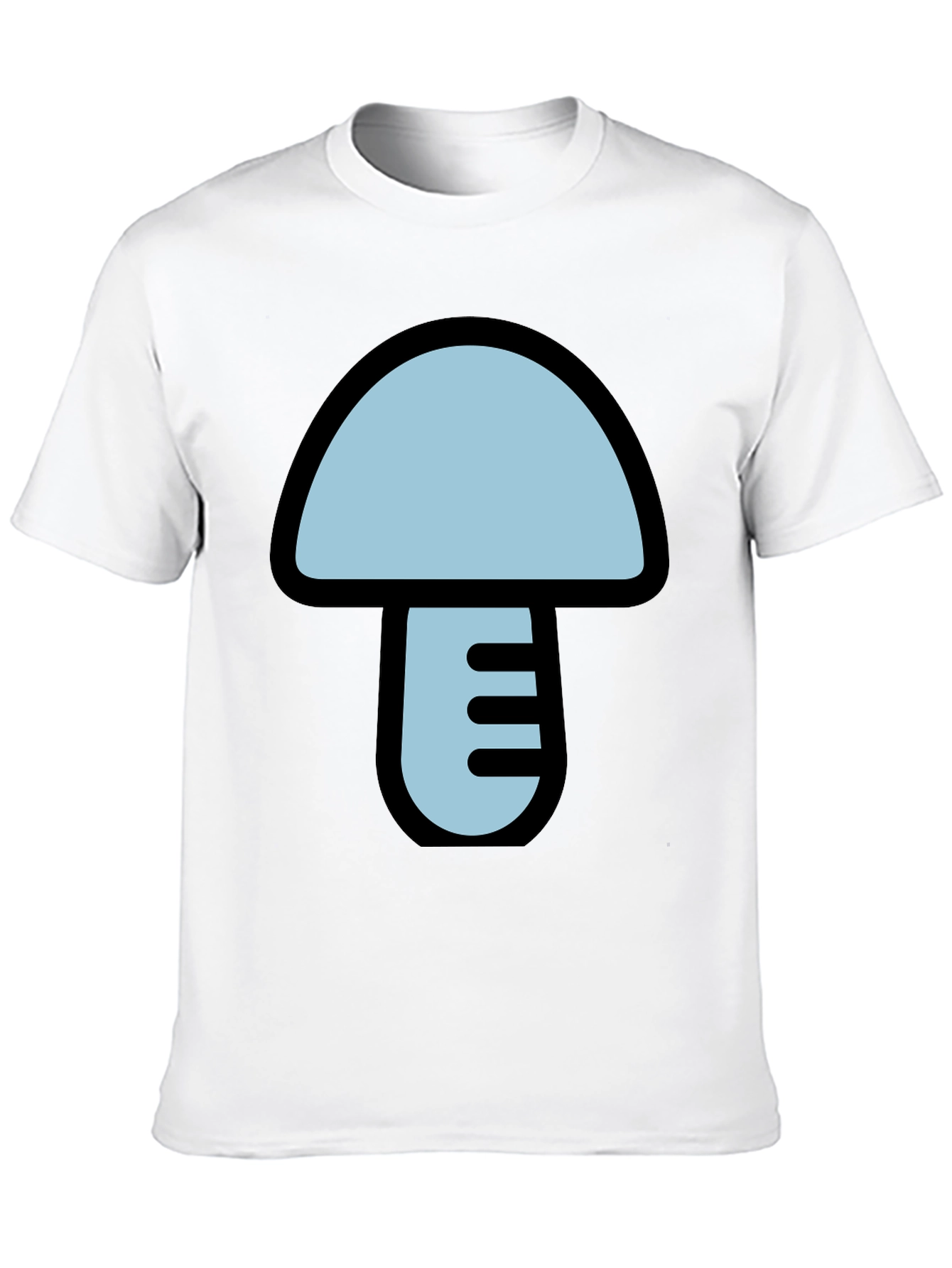Mushroom Graphic T-Shirt - Black Casual Tee
