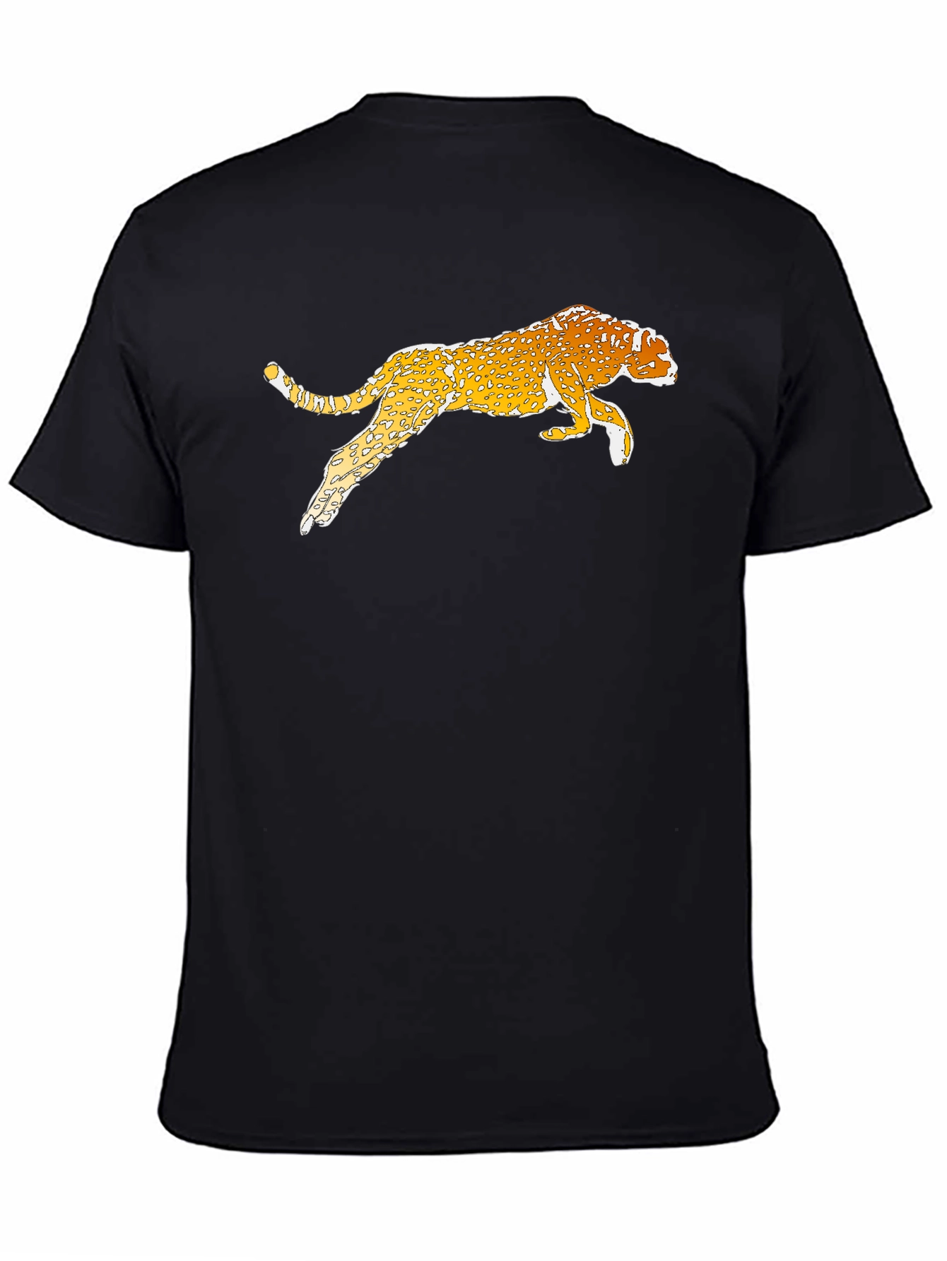 Cheetah Graphic Black T-Shirt - Casual Style