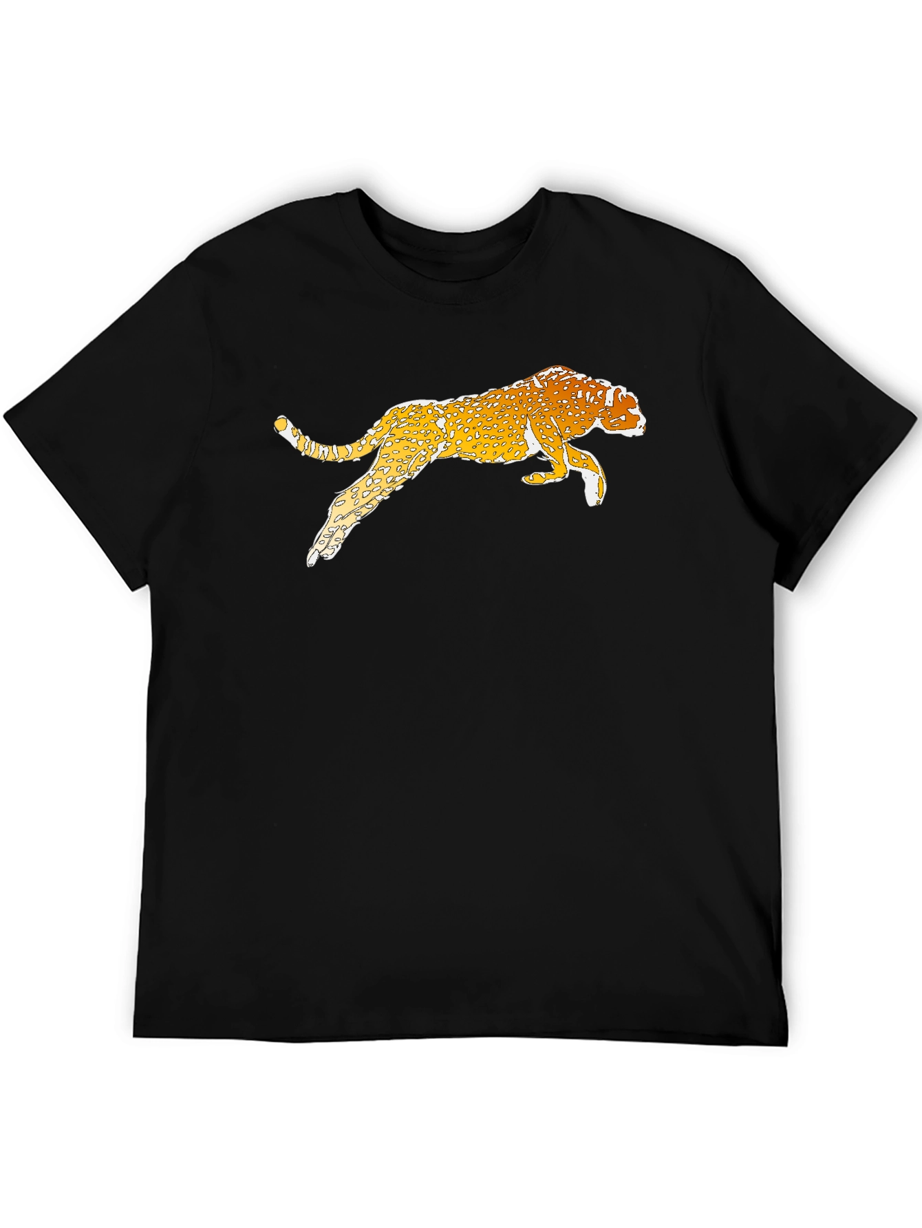 Cheetah Graphic Black T-Shirt - Casual Style