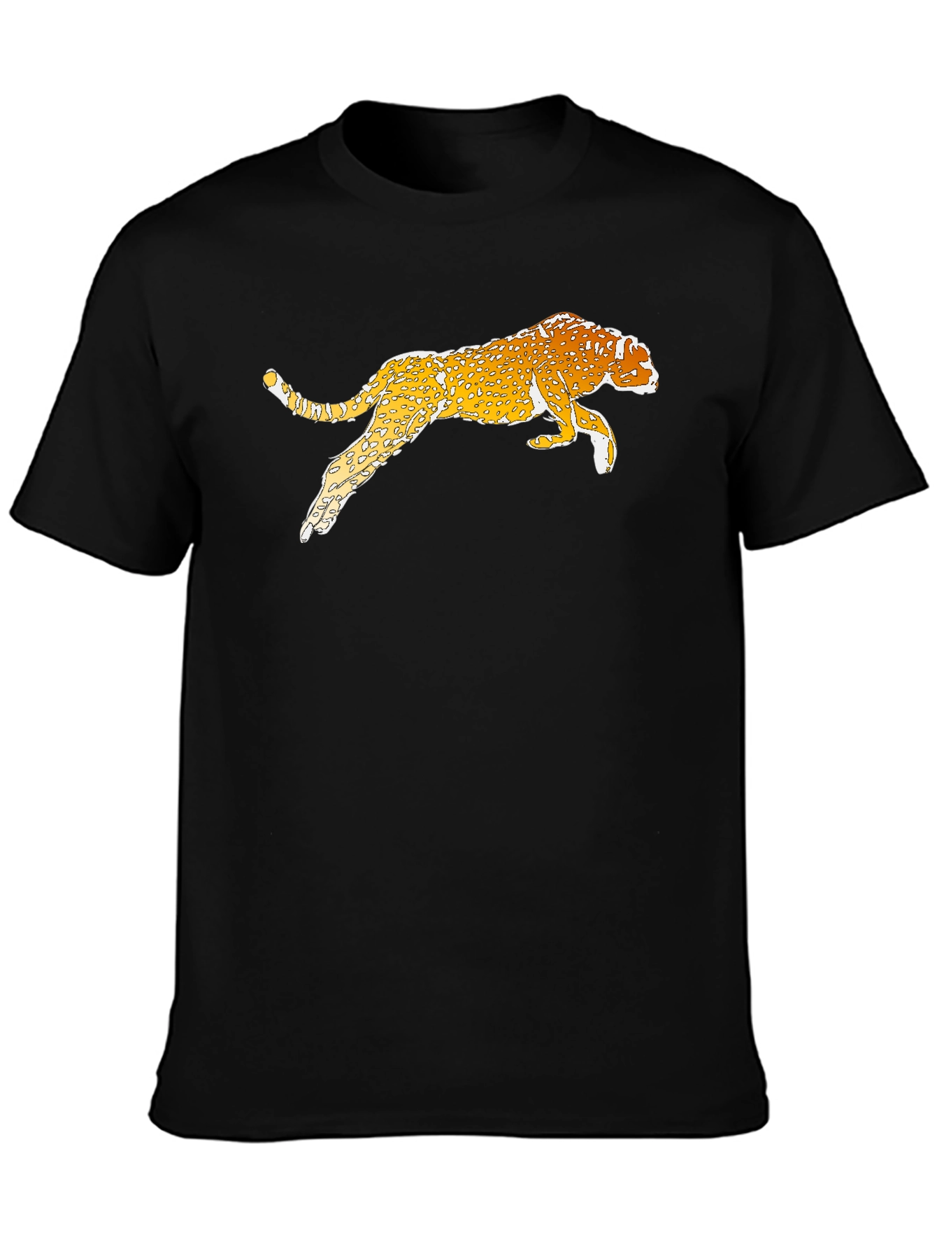 Cheetah Graphic Black T-Shirt - Casual Style