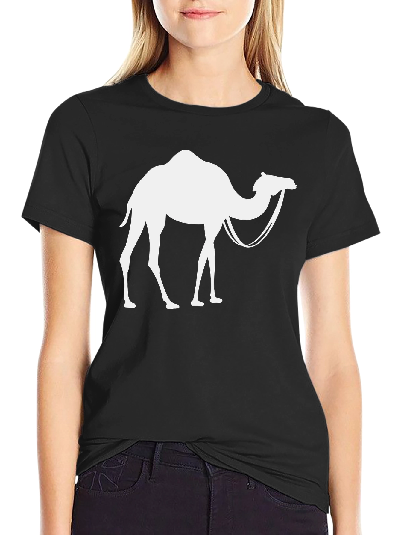 Camel Graphic T-Shirt - Classic Crew Neck