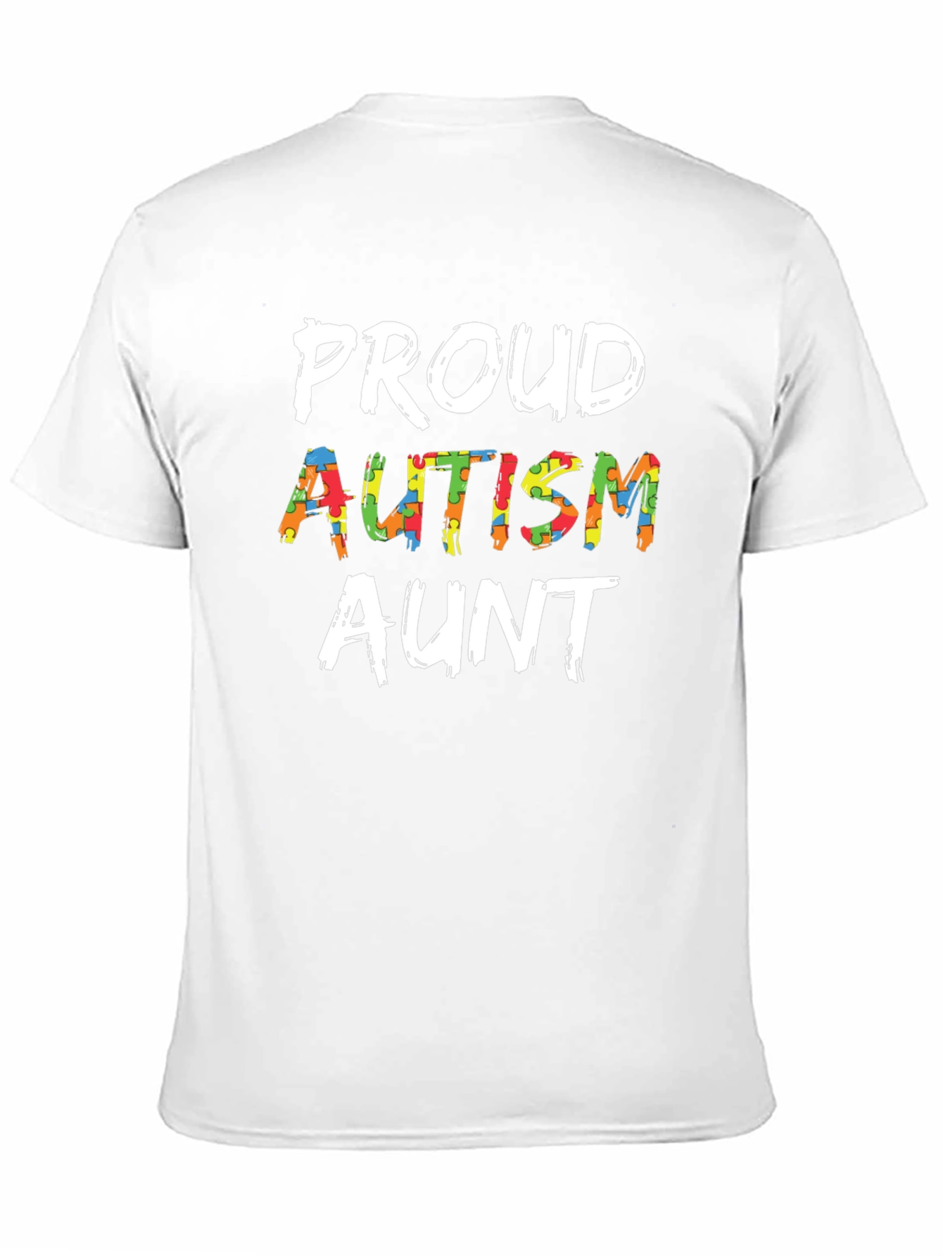 Proud Autism Aunt T-Shirt Support Awareness Tee