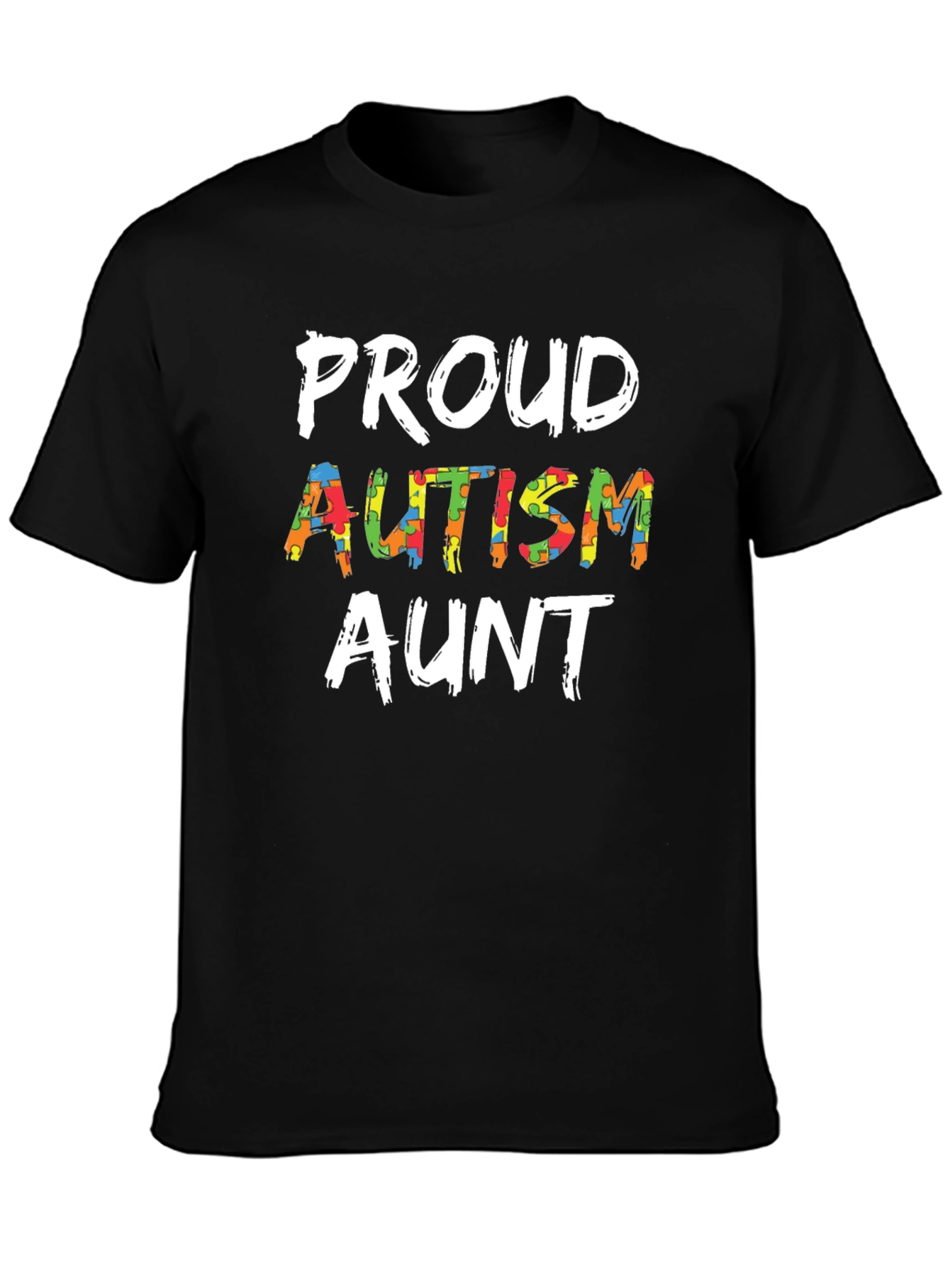 Proud Autism Aunt T-Shirt Support Awareness Tee
