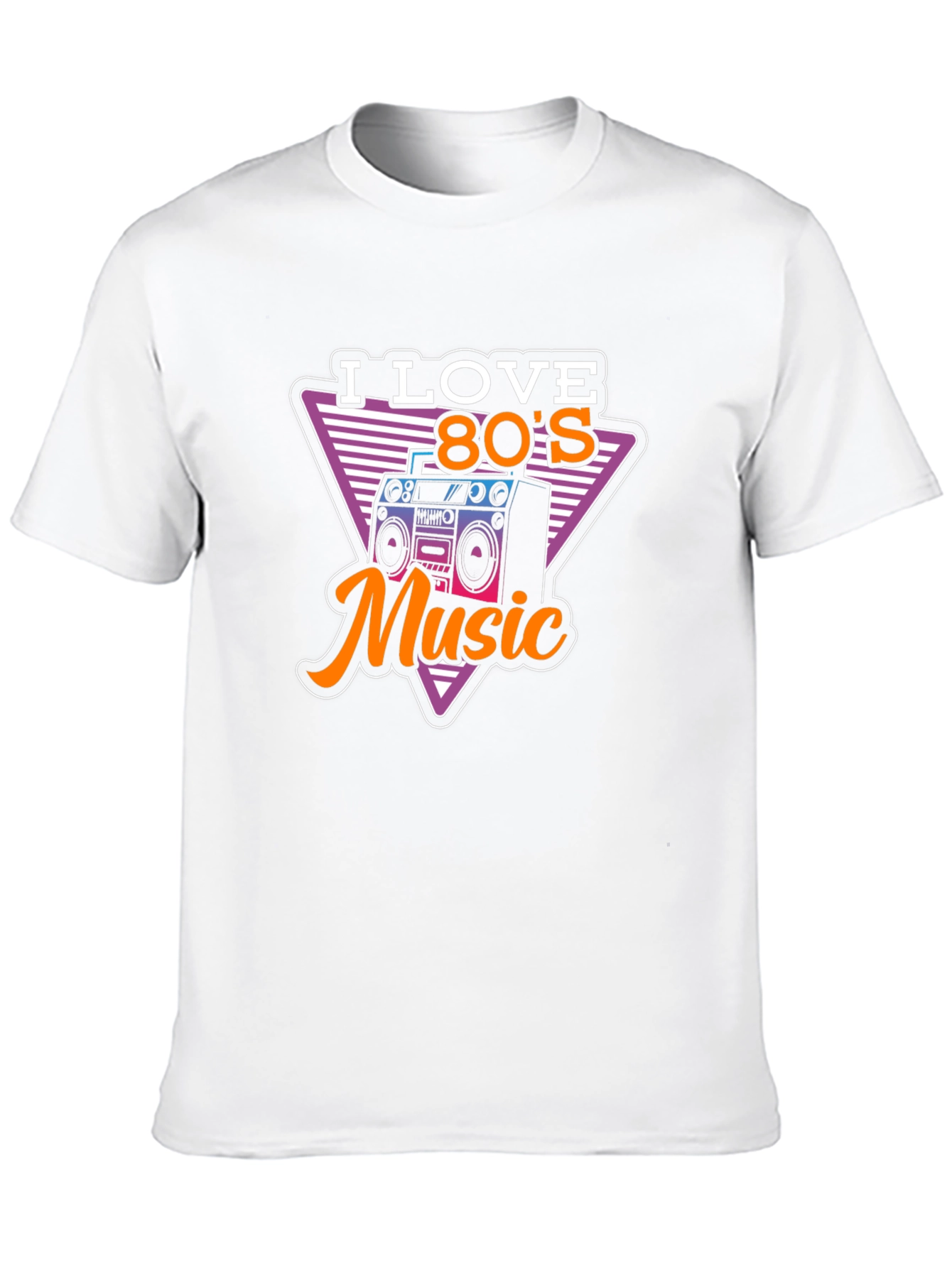 I Love 80s Music Black T-Shirt