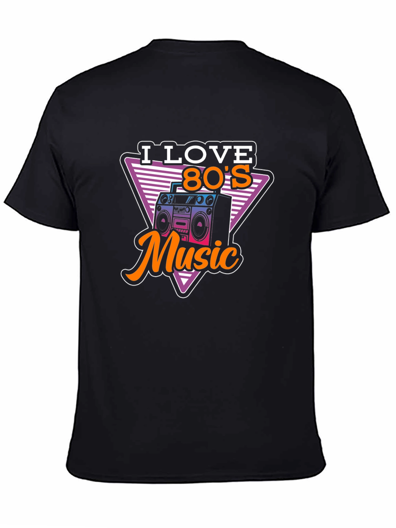 I Love 80s Music Black T-Shirt