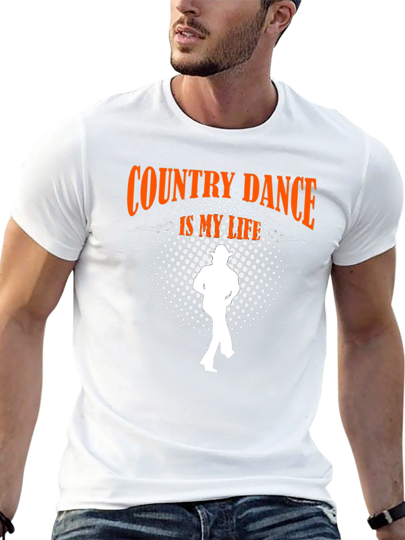 Country Dance is My Life Black Graphic Tee