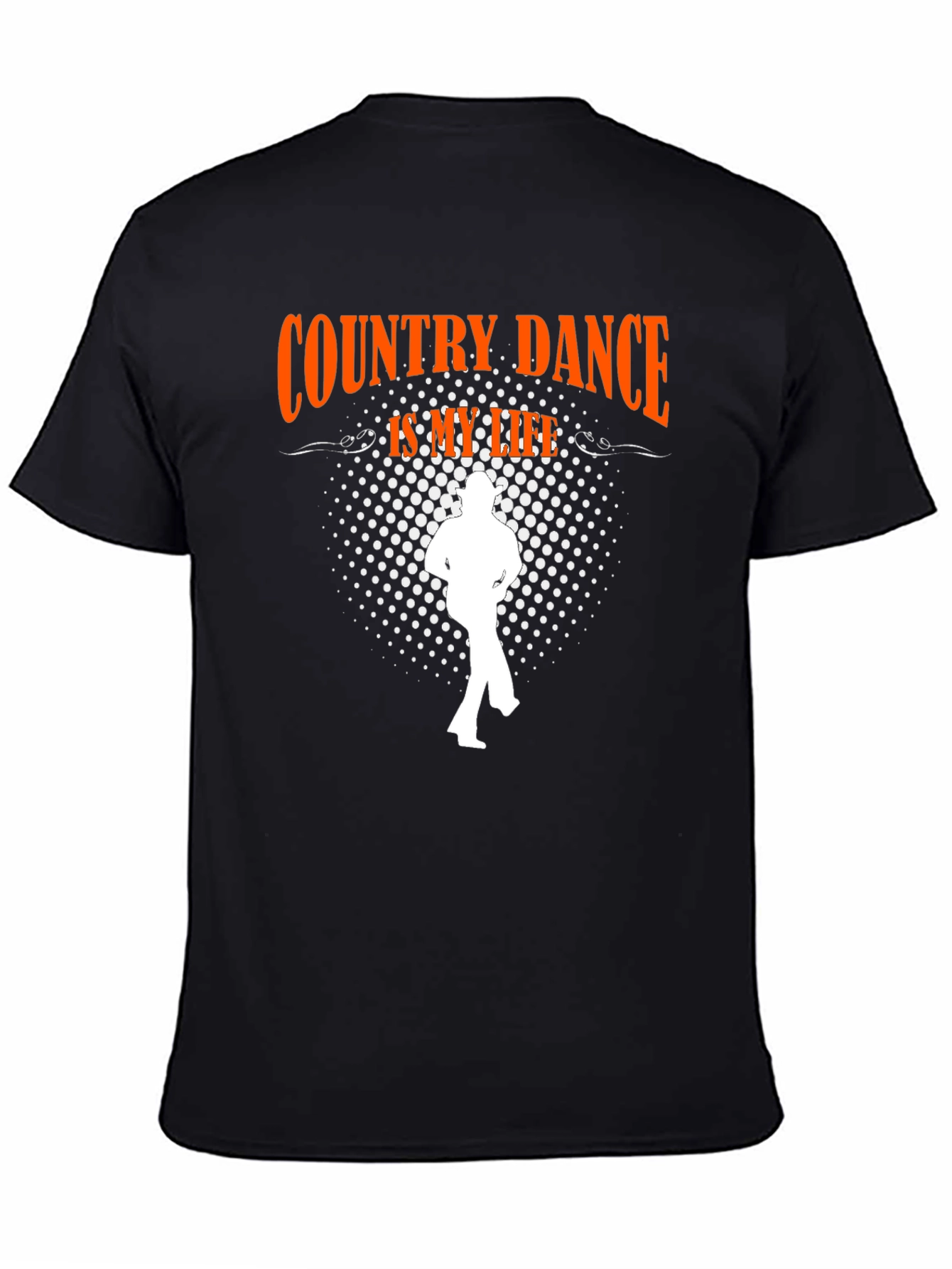 Country Dance is My Life Black Graphic Tee