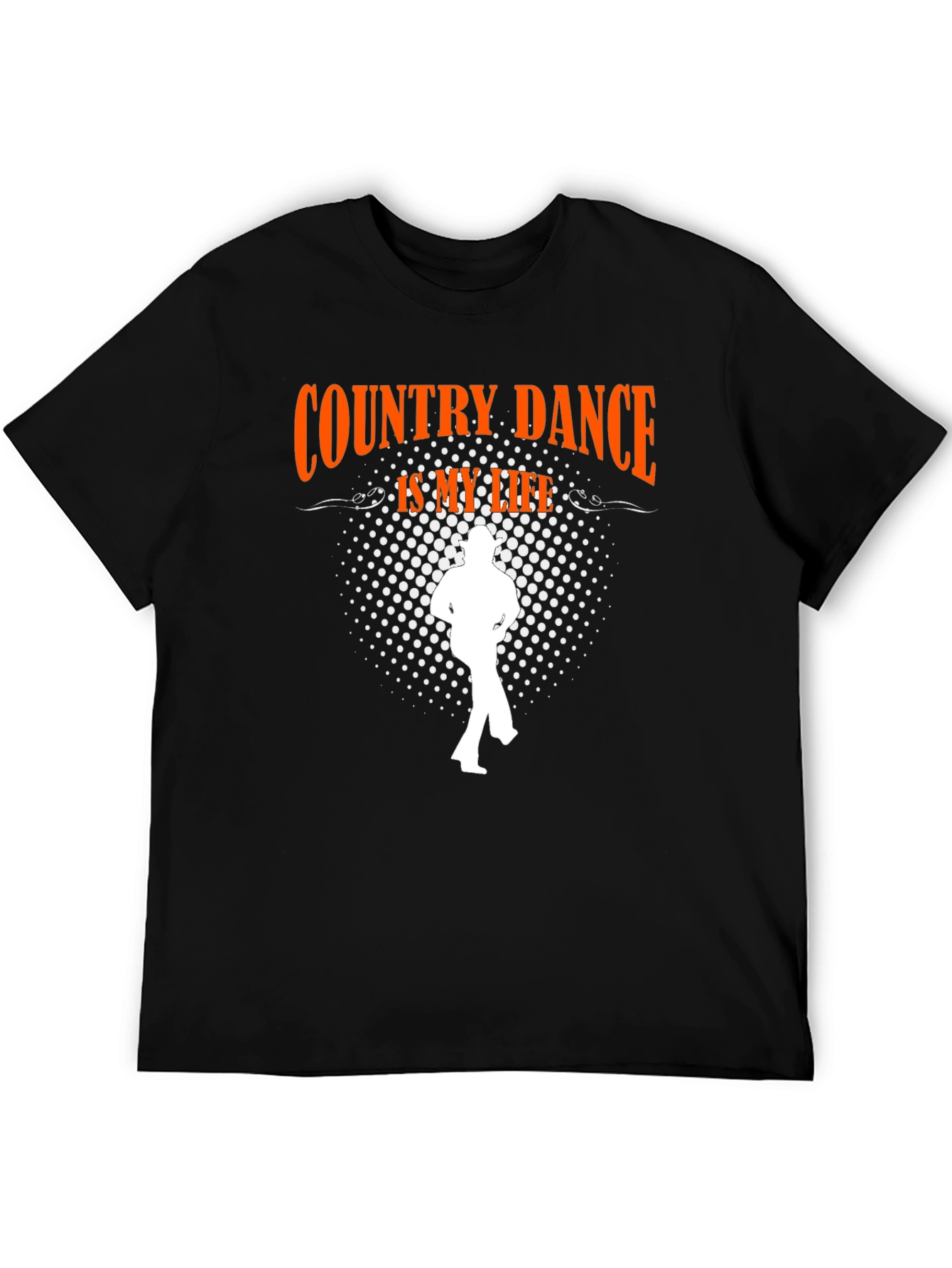 Country Dance is My Life Black Graphic Tee