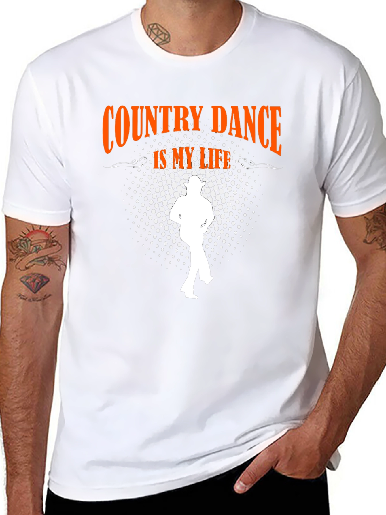 Country Dance is My Life Black Graphic Tee