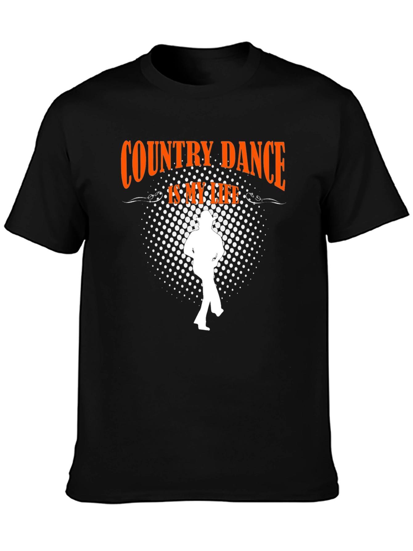 Country Dance is My Life Black Graphic Tee