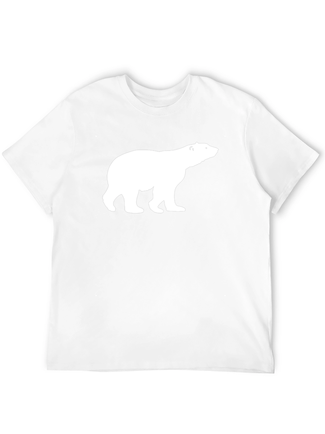 Black T-Shirt with White Polar Bear Graphic