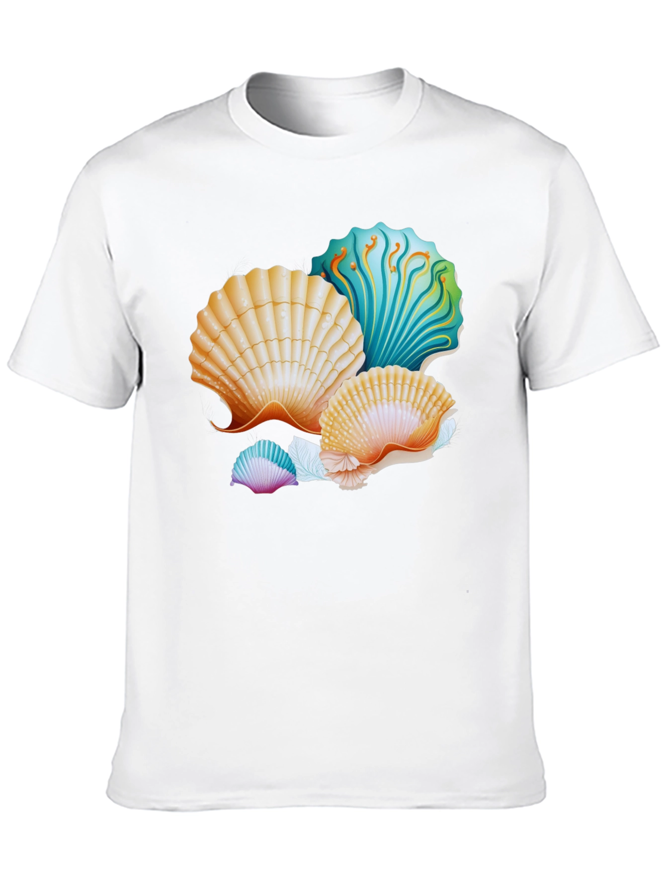 Seashell Graphic T-Shirt - Coastal Design
