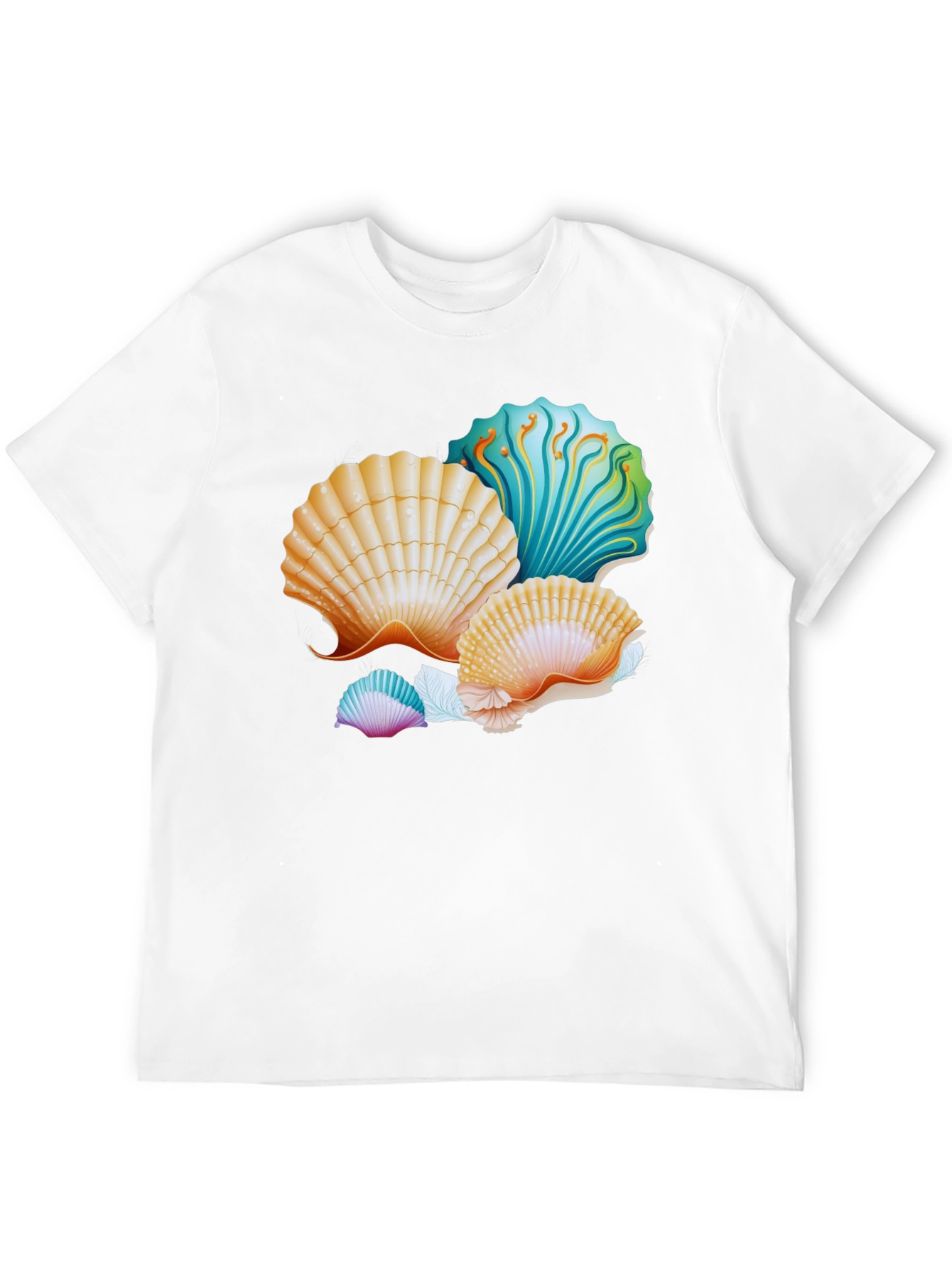 Seashell Graphic T-Shirt - Coastal Design