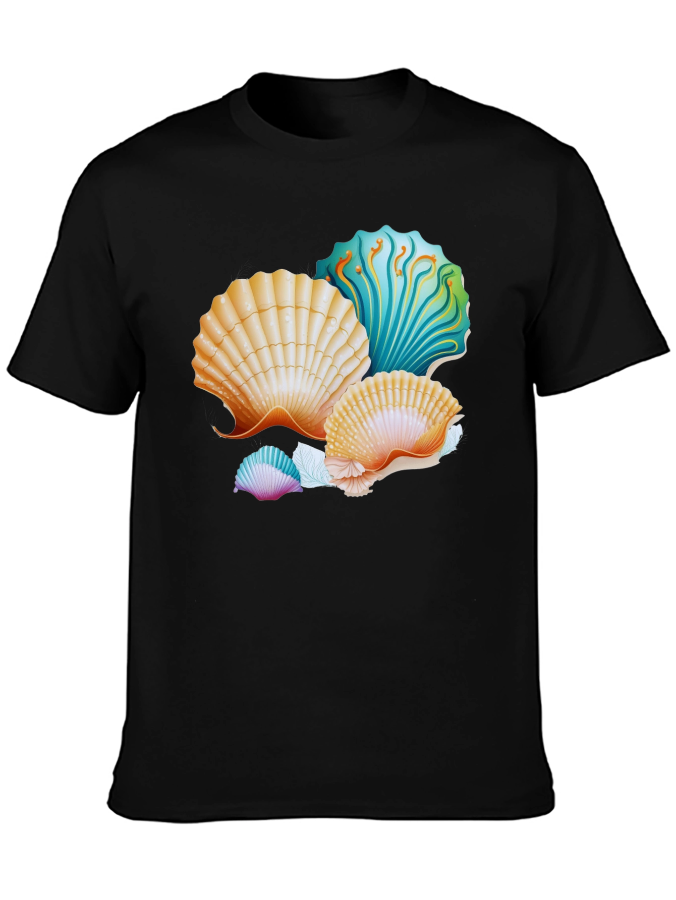 Seashell Graphic T-Shirt - Coastal Design