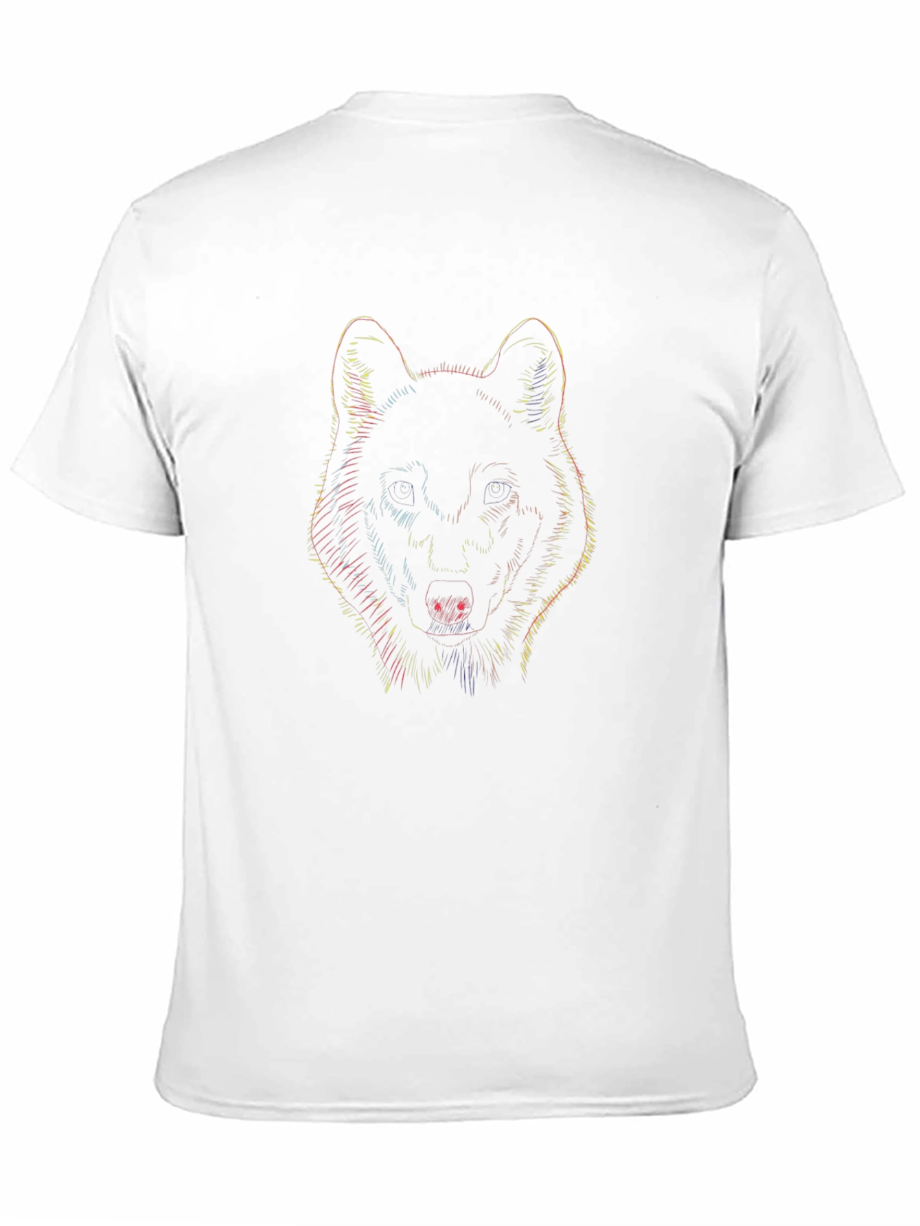 Wolf Graphic Print Black T-Shirt for Men