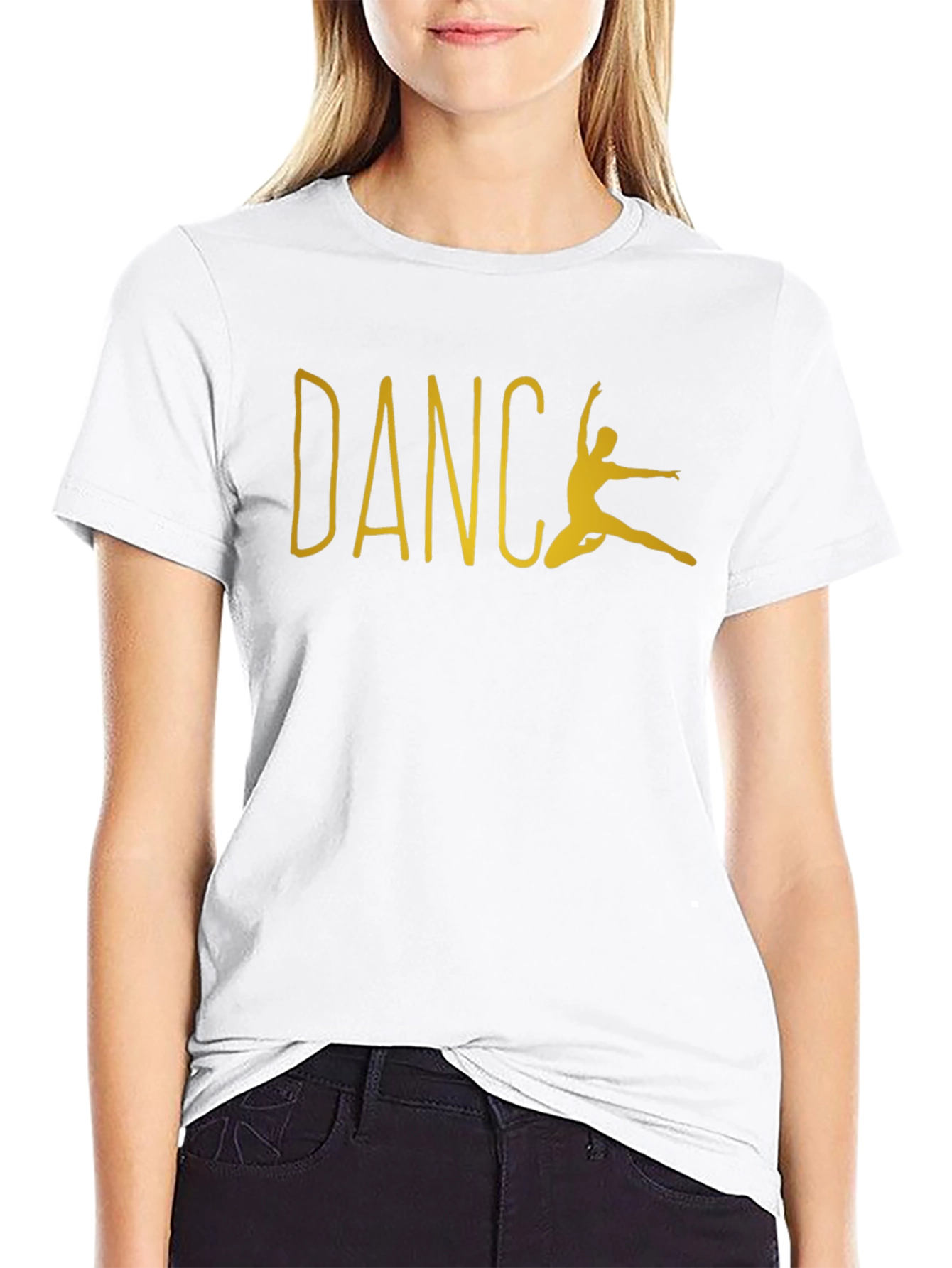 Dance Graphic Tee - Black Cotton Comfort