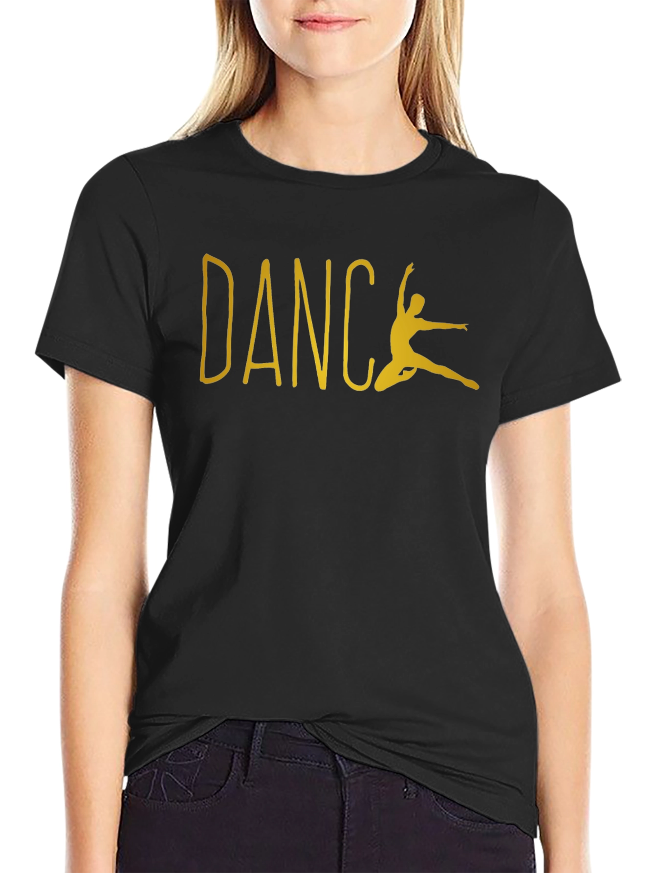 Dance Graphic Tee - Black Cotton Comfort