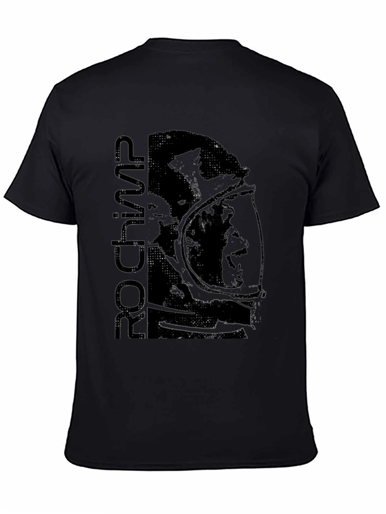 Retro Astronaut Graphic Black T-Shirt